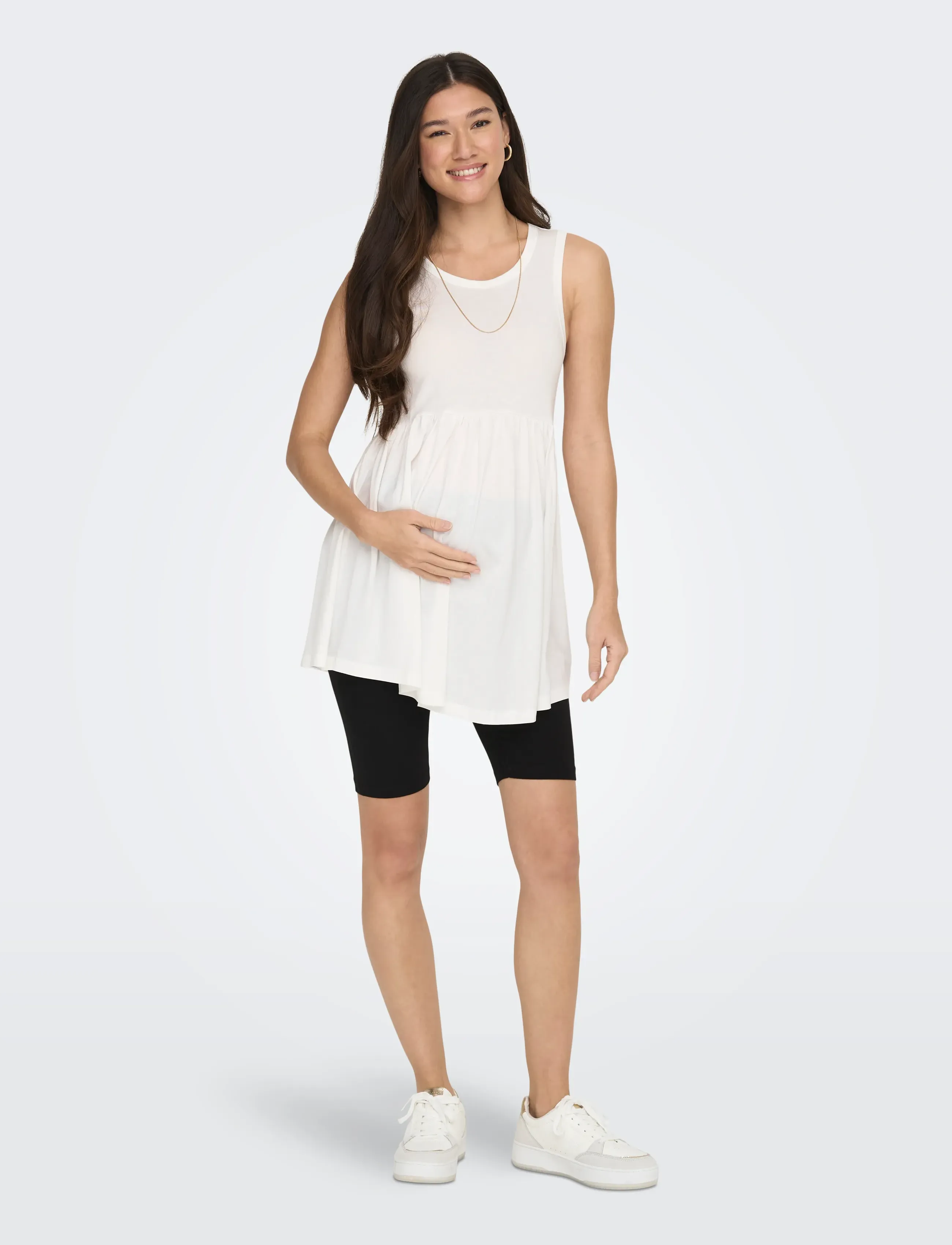 Only Maternity - OLMLOVELY SHORTS JRS MAT 2PACK NOOS - 1/2 länge - black - 5