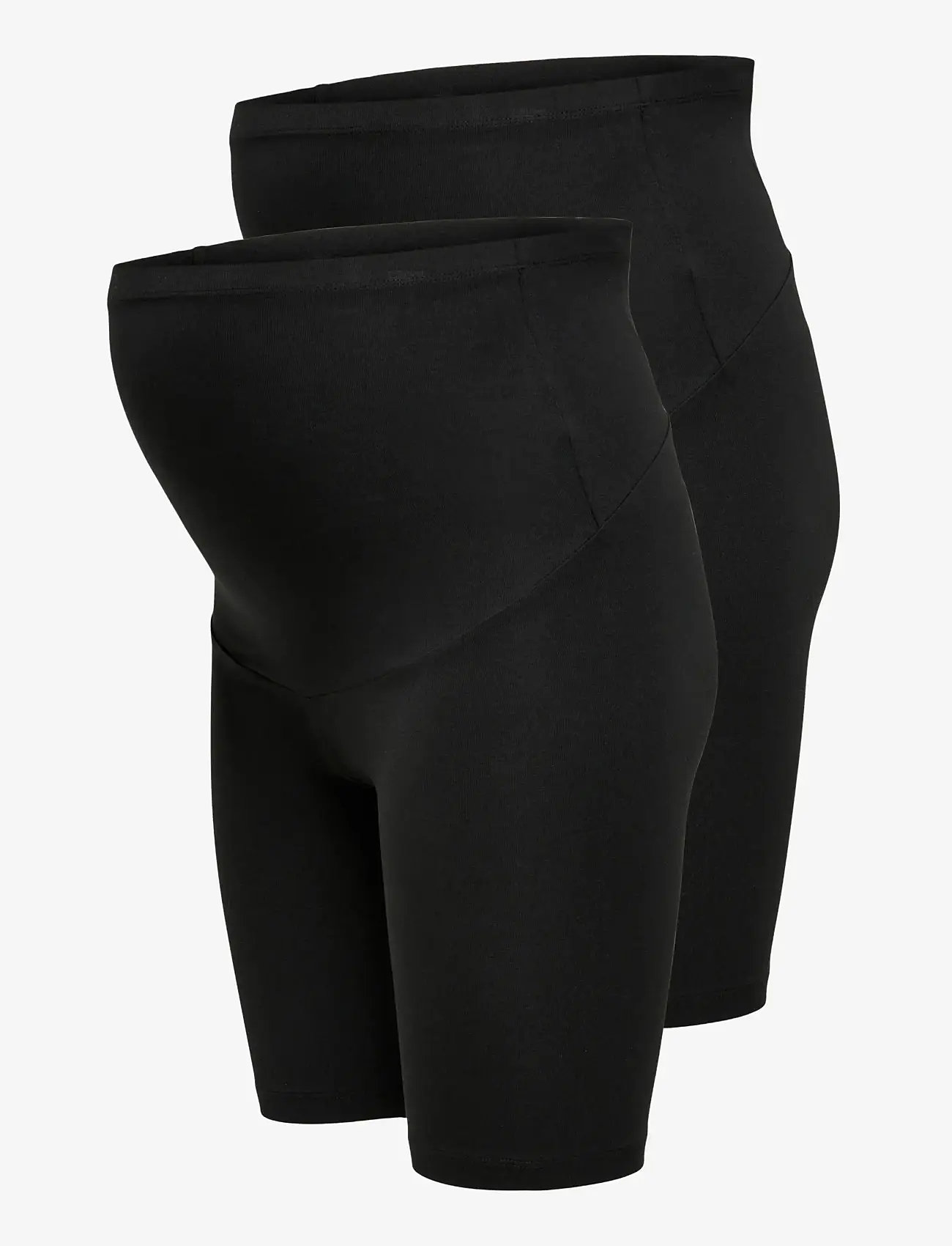 Only Maternity - OLMLOVELY SHORTS JRS MAT 2PACK NOOS - 1/2 pikkus - black - 3