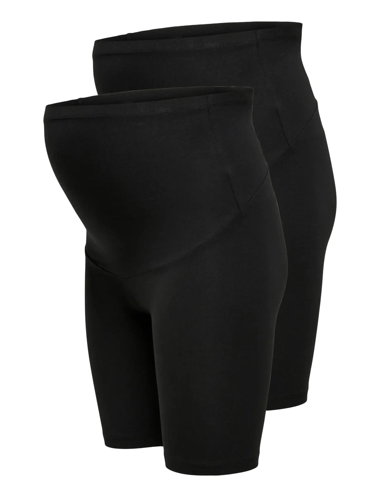 Only Maternity - OLMLOVELY SHORTS JRS MAT 2PACK NOOS - 1/2 länge - black - 3