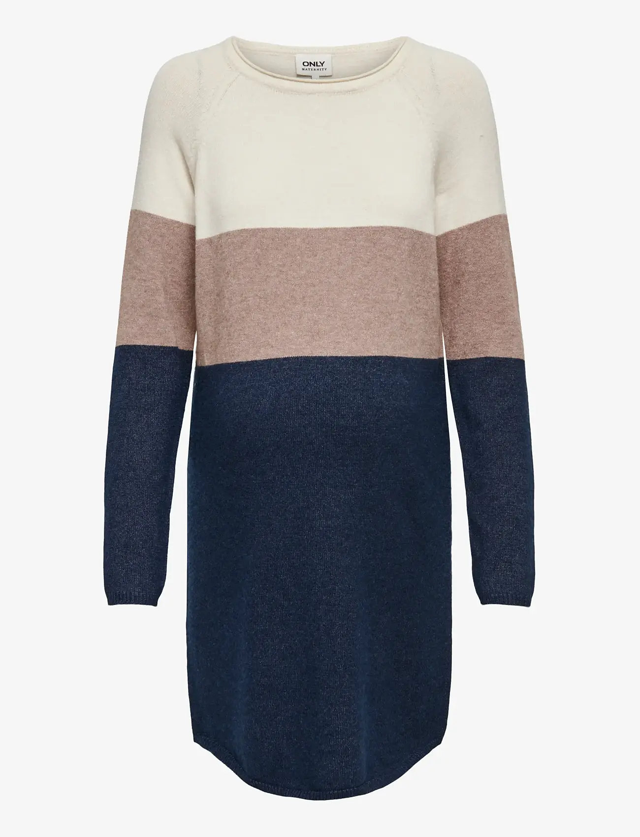 Only Maternity - OLMLILLO L/S DRESS KNT NOOS - knitted dresses - whitecap gray - 1