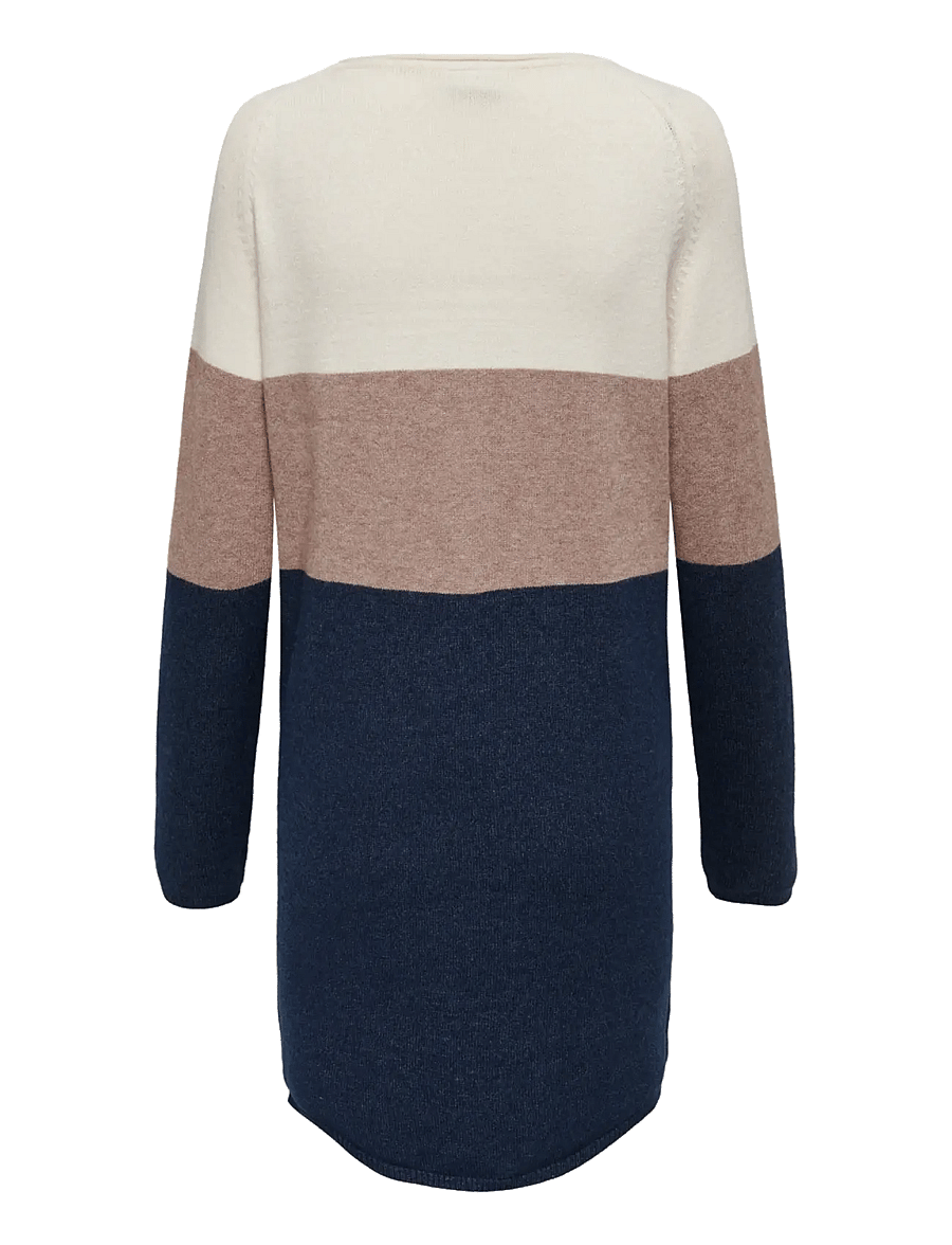 Only Maternity - OLMLILLO L/S DRESS KNT NOOS - stickade klänningar - whitecap gray - 2