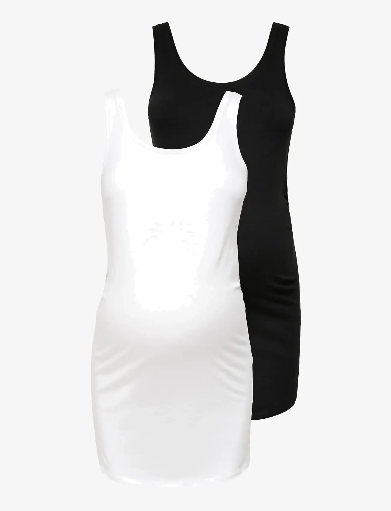 Only Maternity - OLMLOVELY LIFE LONG TOP TT 2PCK JRS NOOS - overdele - black - 1