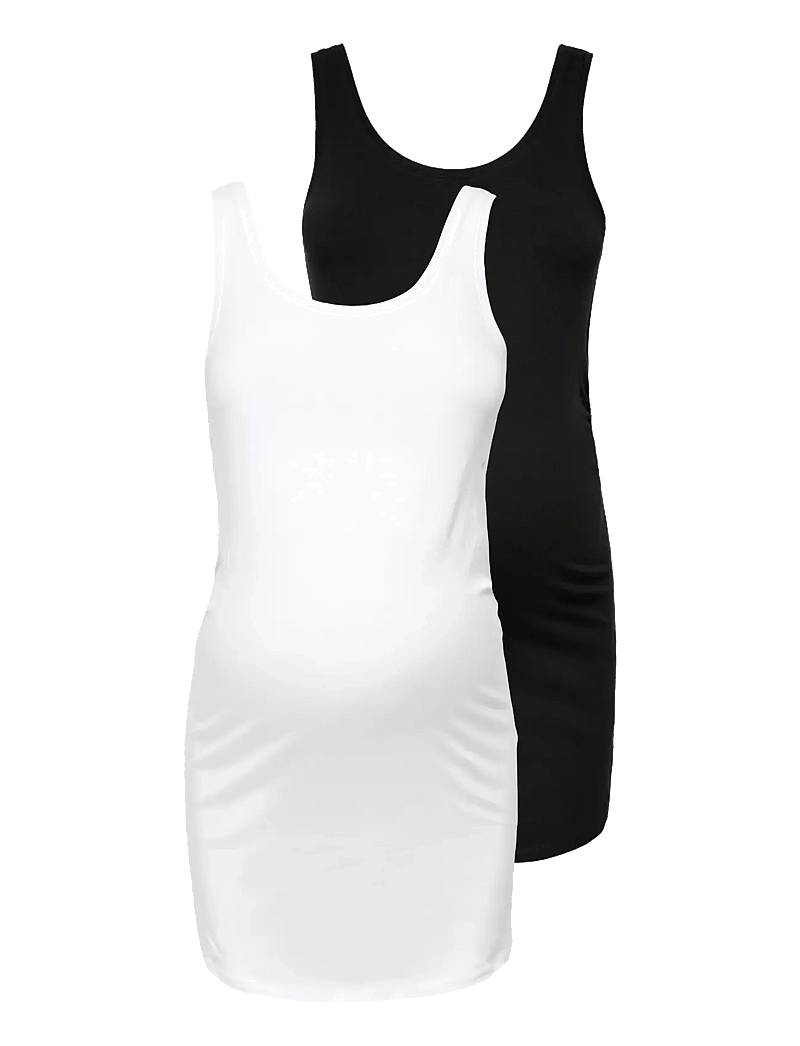Only Maternity - OLMLOVELY LONG TOP TT 2PCK JRS NOOS - oberteile - black - 1
