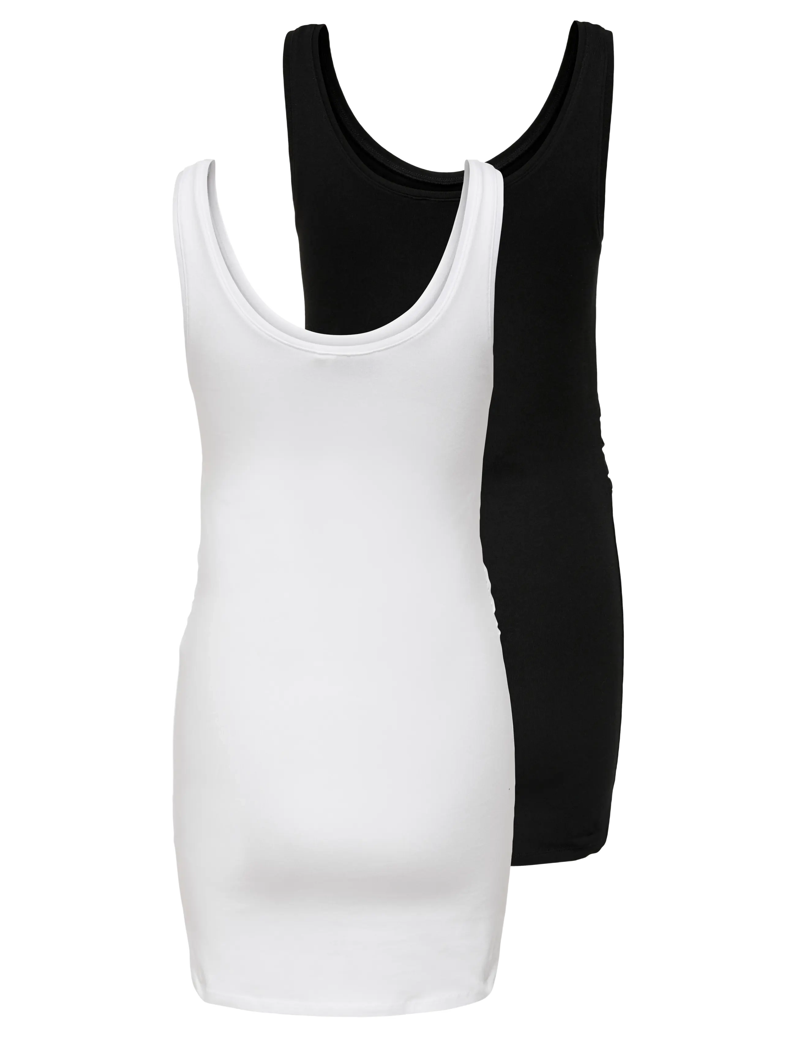 Only Maternity - OLMLOVELY LONG TOP TT 2PCK JRS NOOS - augšējais apģērbs - black - 2