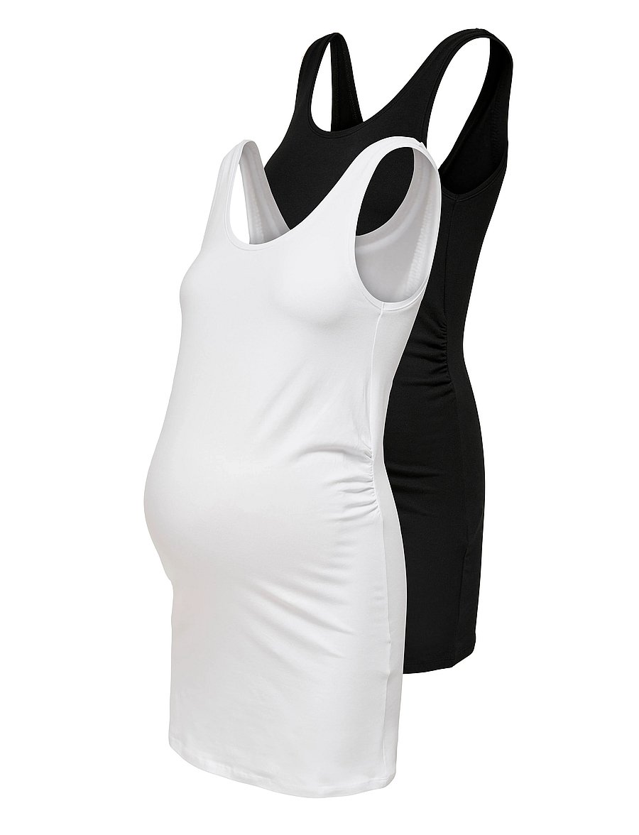 Only Maternity - OLMLOVELY LONG TOP TT 2PCK JRS NOOS - augšējais apģērbs - black - 4