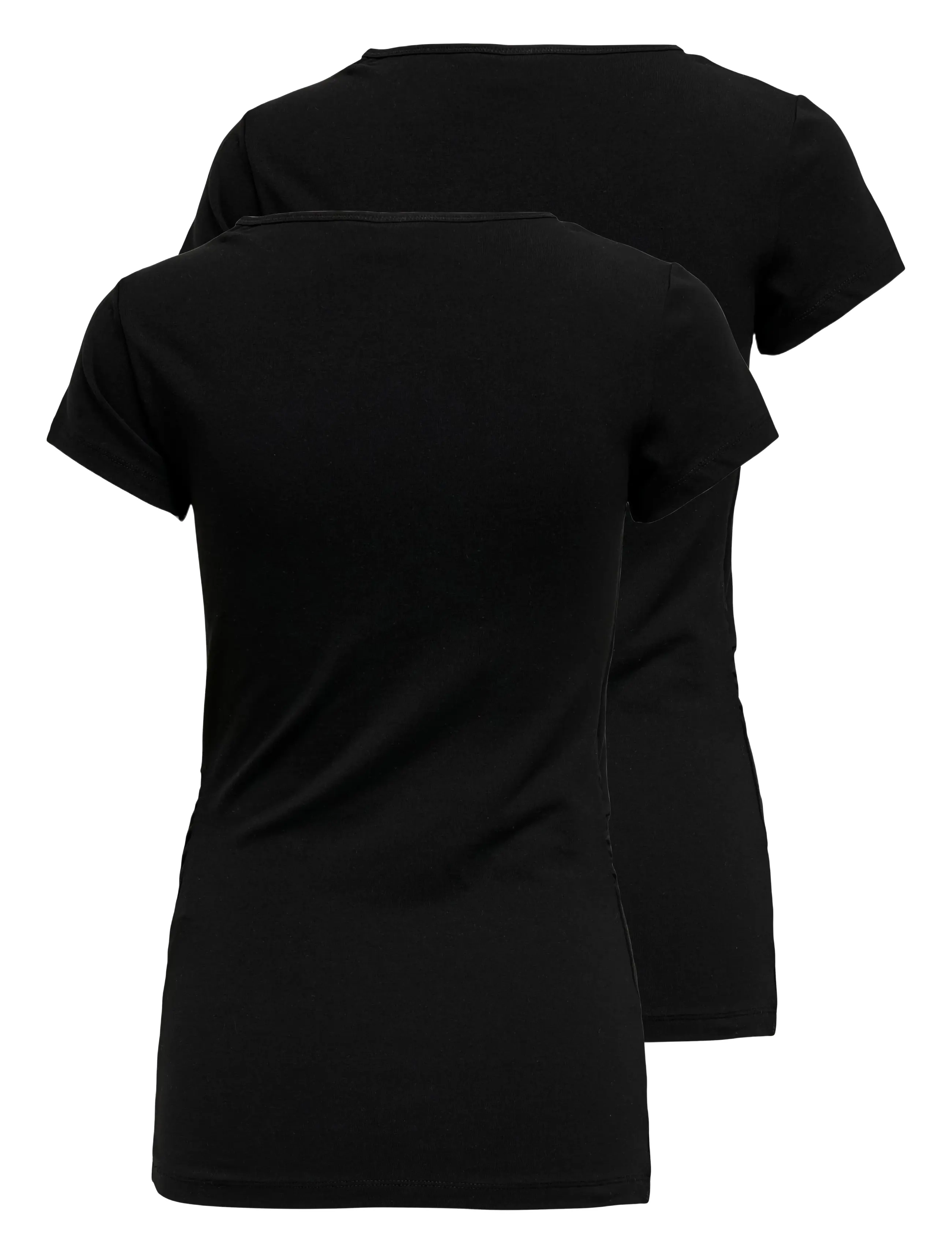 Only Maternity - OLMLOVELY S/S ONECK TOP 2PACK NOOS - overdele - black - 2