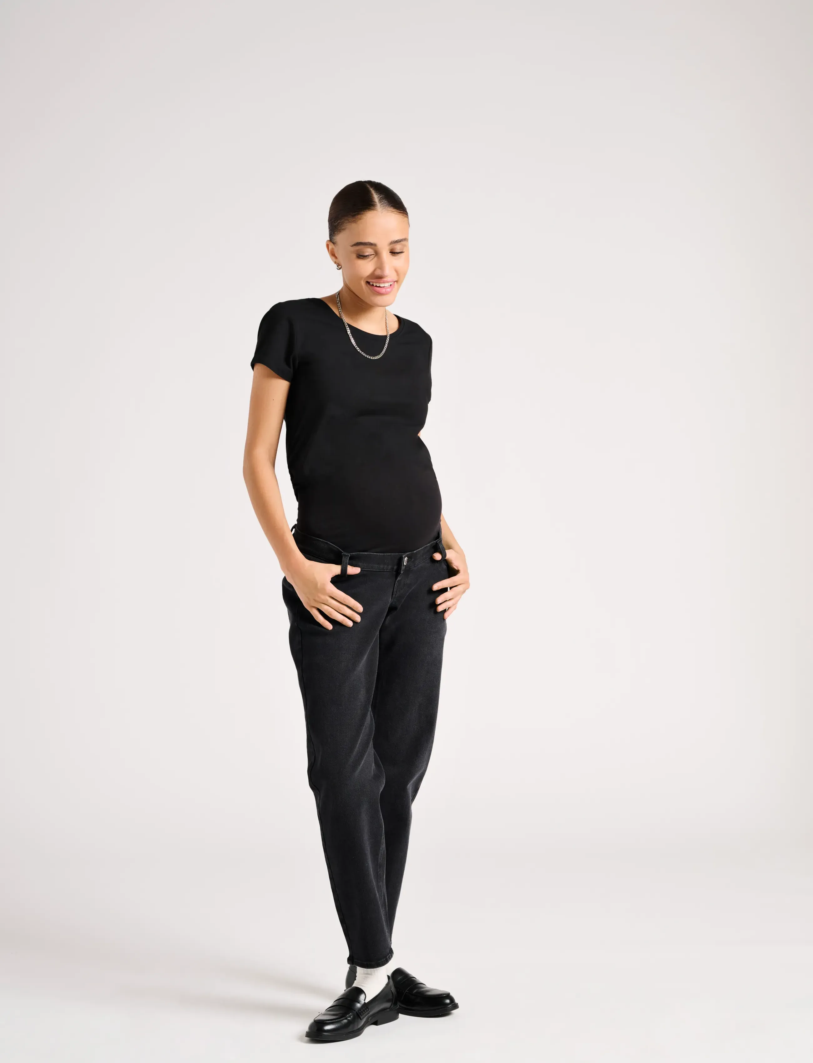 Only Maternity Olmlovely S/S Oneck Top 2Pack Jrs, XXL, Black, T-Shirts & Toppe > Kortærmede, Dame