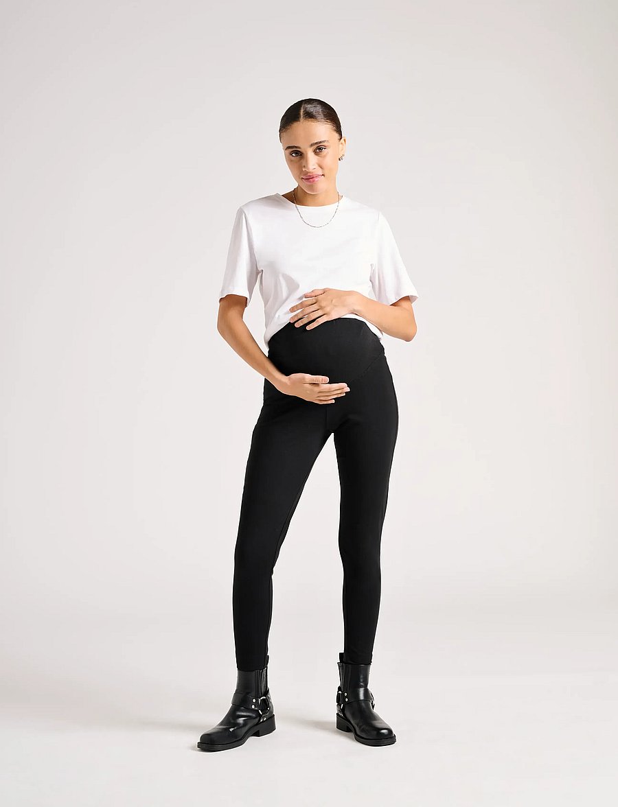 Only Maternity - OLMLOVELY NEW LEGGING 2PCK JRS NOOS - leggings - black - 0