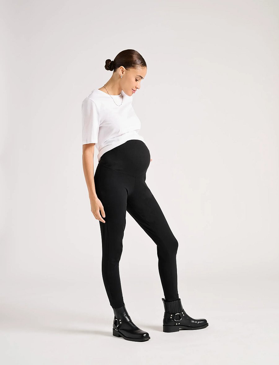 Only Maternity - OLMLOVELY NEW LEGGING 2PCK JRS NOOS - leggings - black - 4