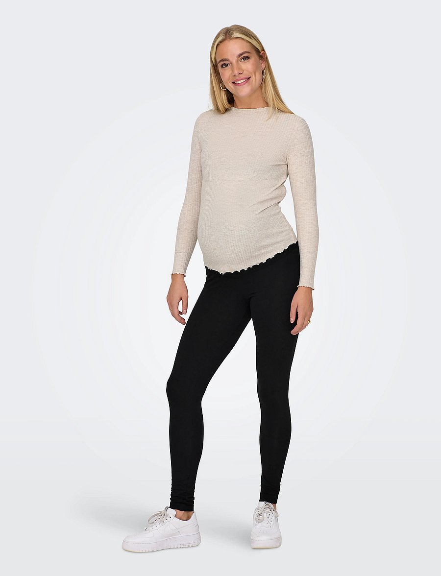 Only Maternity - OLMLOVELY NEW LEGGING 2PCK JRS NOOS - leggings - black - 5