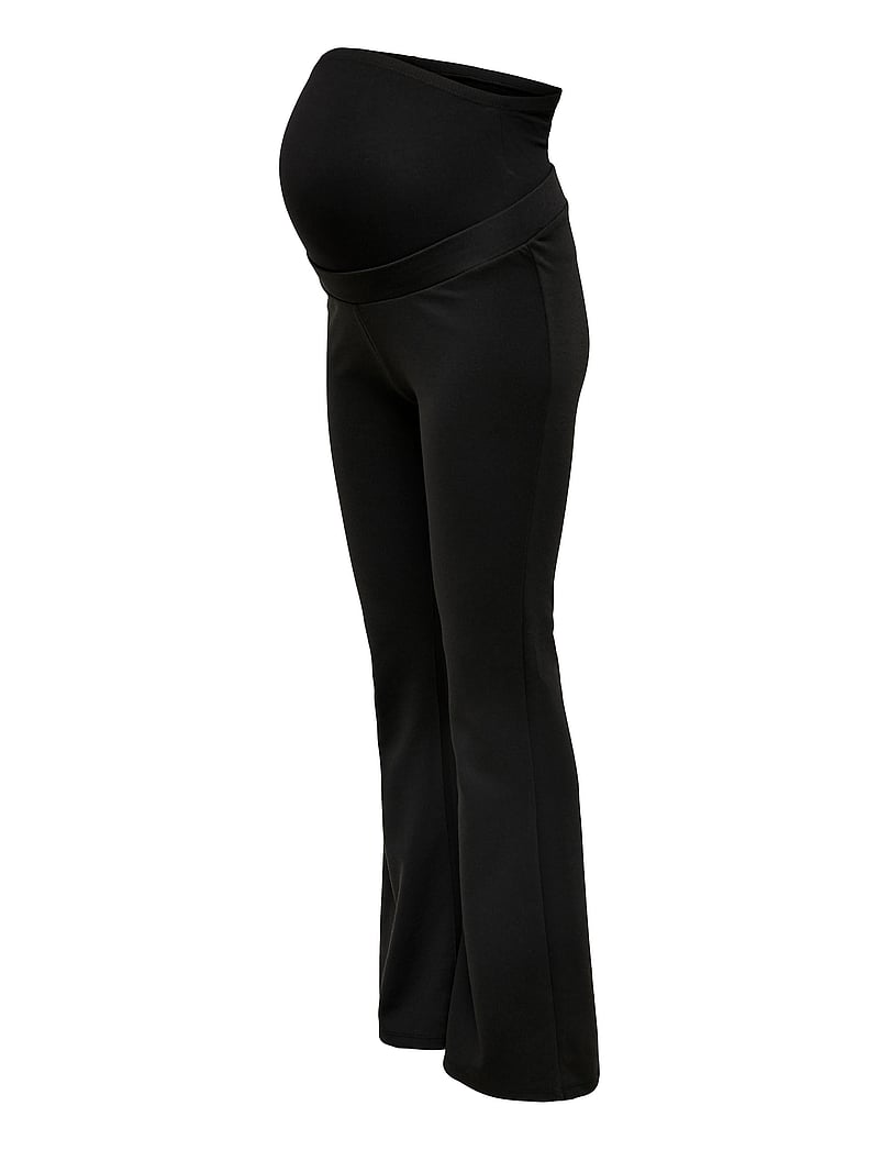 Only Maternity - OLMFEVER STRETCH FLAIRED PANTS JRS NOOS - apatinės dalies rūbai - black - 4