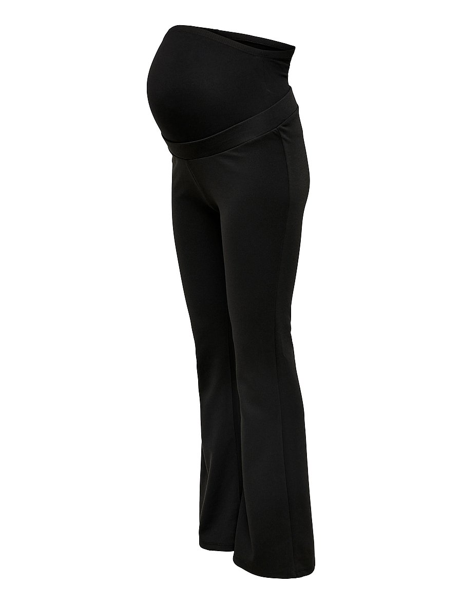 Only Maternity - OLMFEVER STRETCH FLAIRED PANTS JRS NOOS - underdele - black - 4