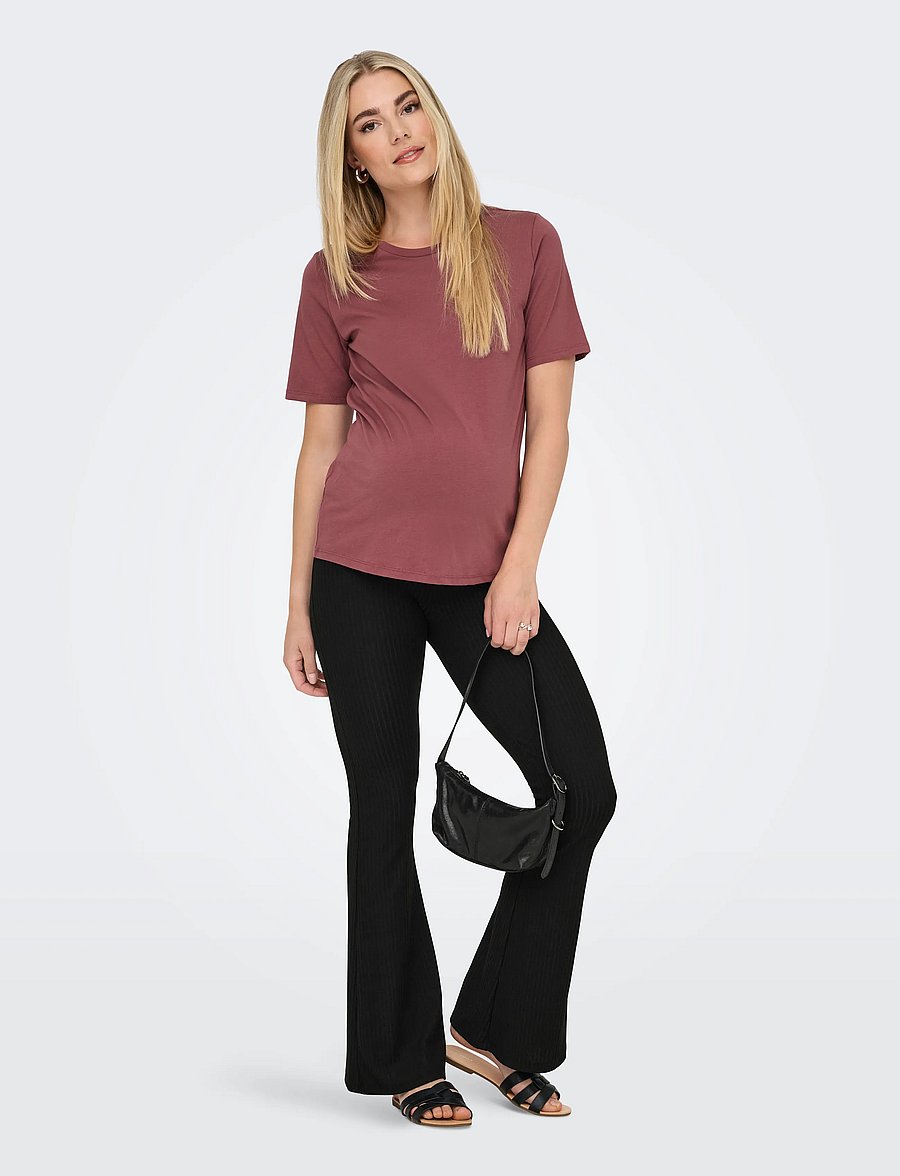 Only Maternity - OLMNELLA FLARED PANT JRS NOOS - flare bukser - black - 5