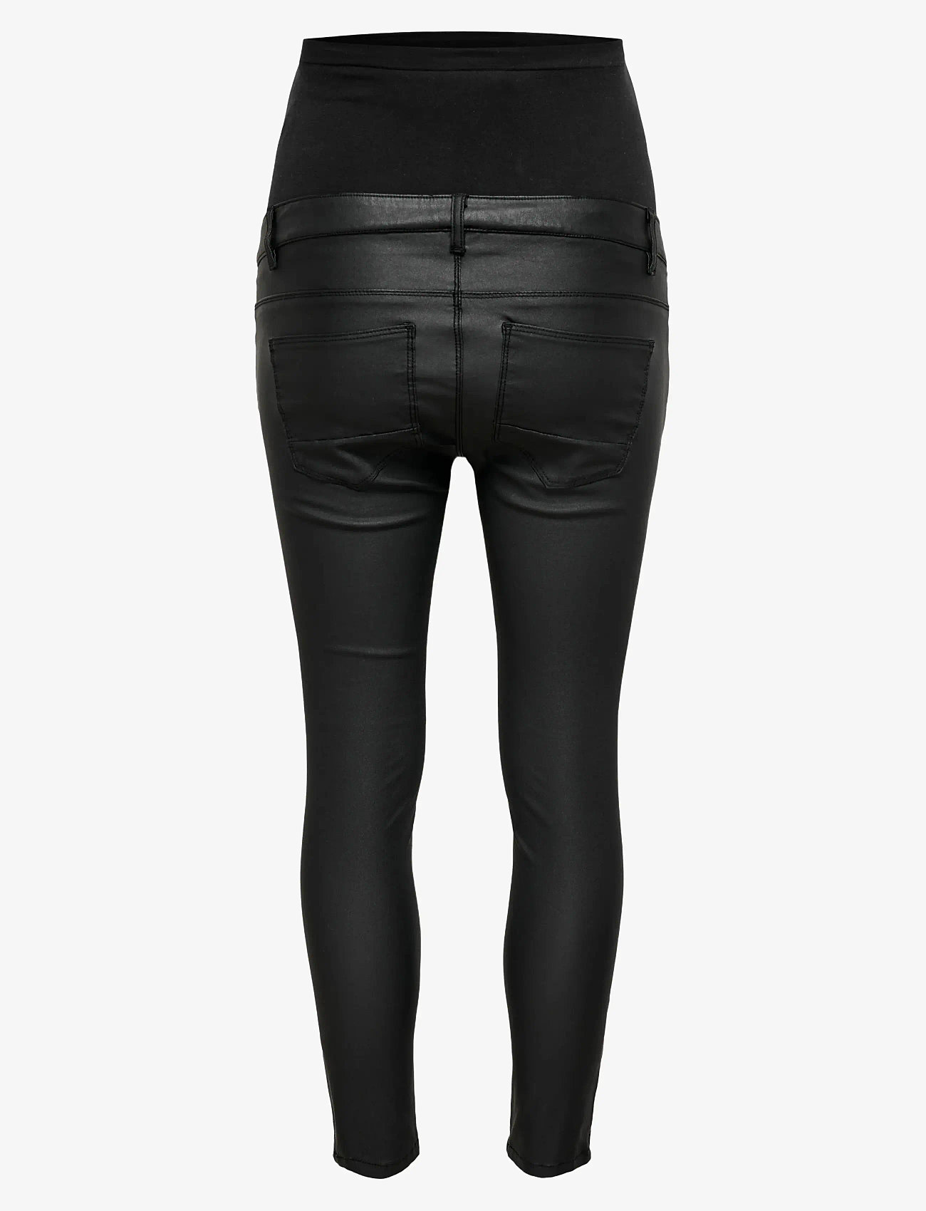 Only Maternity - OLMKENDELL REG SK ANK COATED DNM NOOS - skinny jeans - black - 2