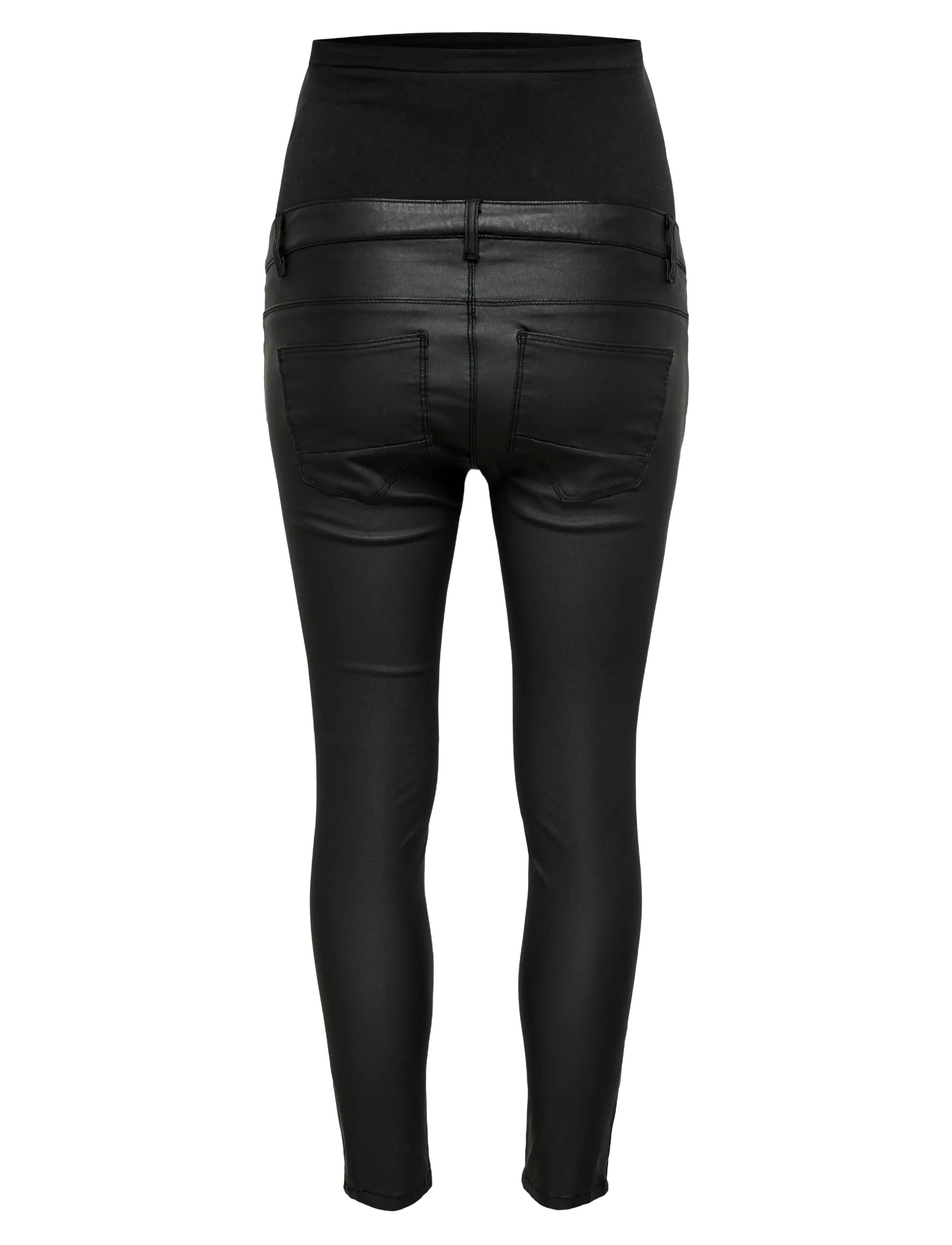 Only Maternity - OLMKENDELL REG SK ANK COATED DNM NOOS - skinny jeans - black - 2