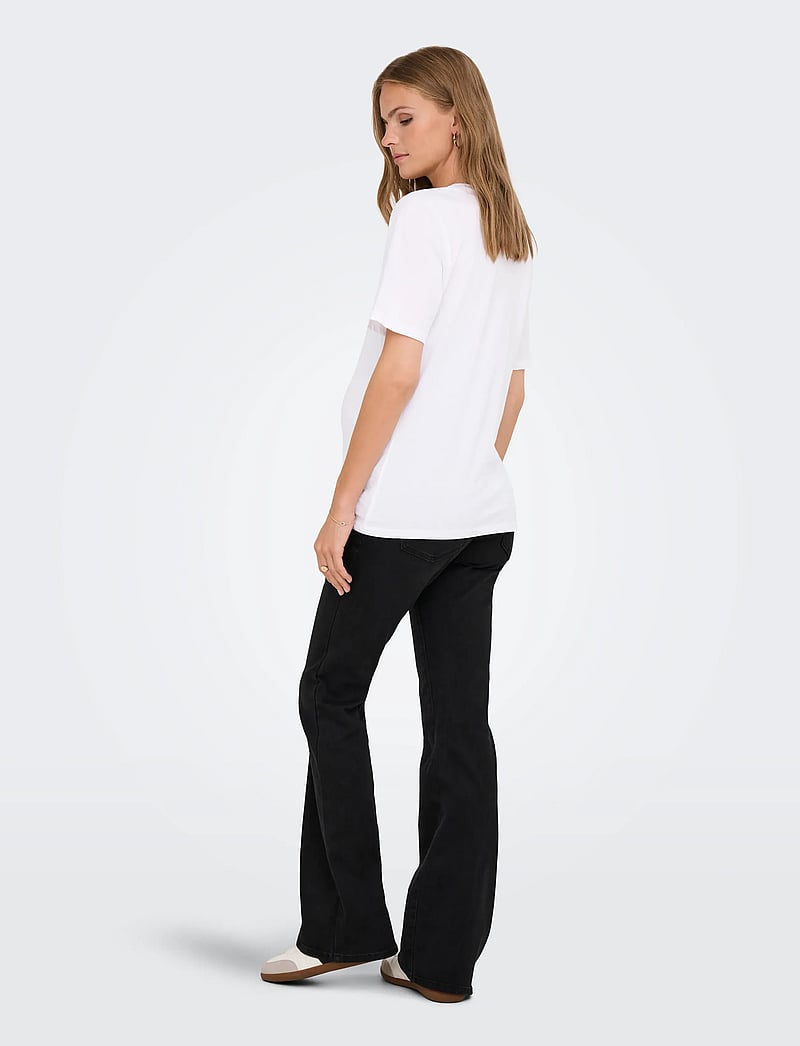 Only Maternity - OLMONLY S/S 2-PACK TOP JRS NOOS - t-shirts - black - 4