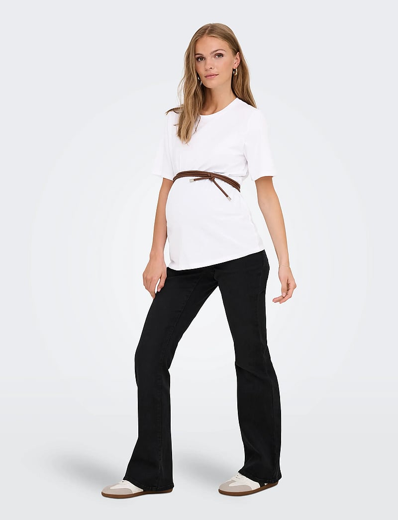 Only Maternity - OLMONLY S/S 2-PACK TOP JRS NOOS - t-shirts - black - 5