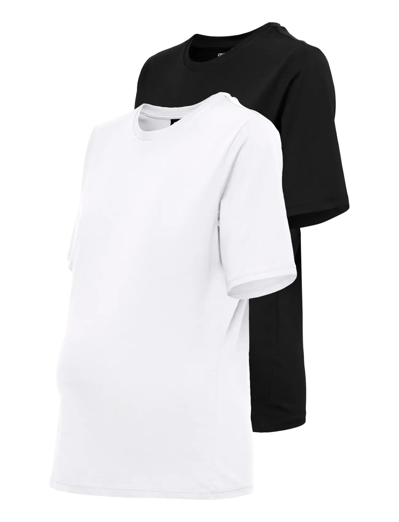 Only Maternity - OLMONLY S/S 2-PACK TOP JRS NOOS - t-shirts - black - 3