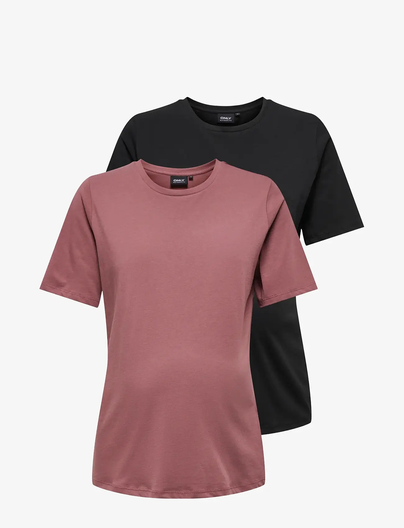 Only Maternity - OLMONLY S/S 2-PACK TOP JRS NOOS - t-särgid - rose brown - 0