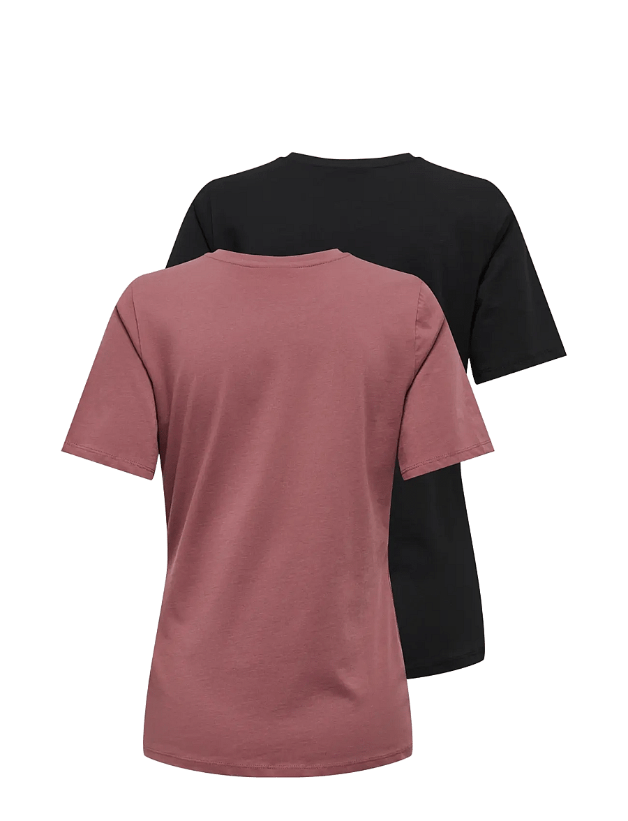 Only Maternity - OLMONLY S/S 2-PACK TOP JRS NOOS - t-shirts - rose brown - 1