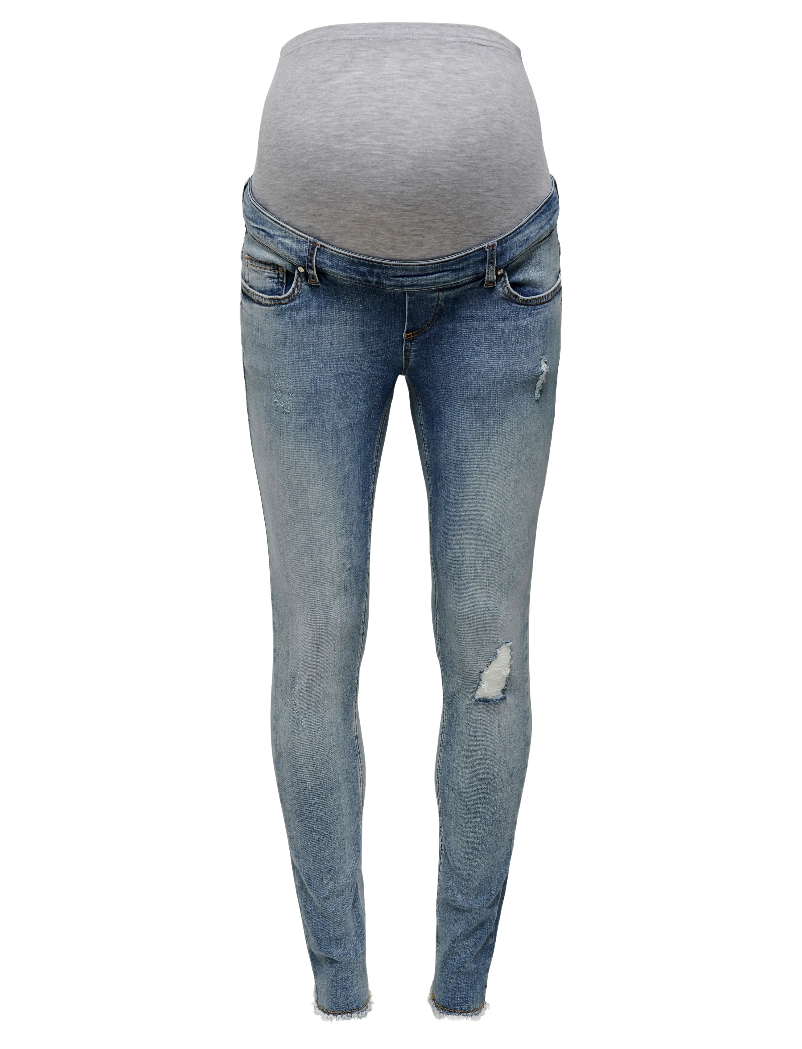 ONLY MATERNITY Olmblush Mid Sk Ank Rw Dnm Noos Blau - Lx32 - Damen