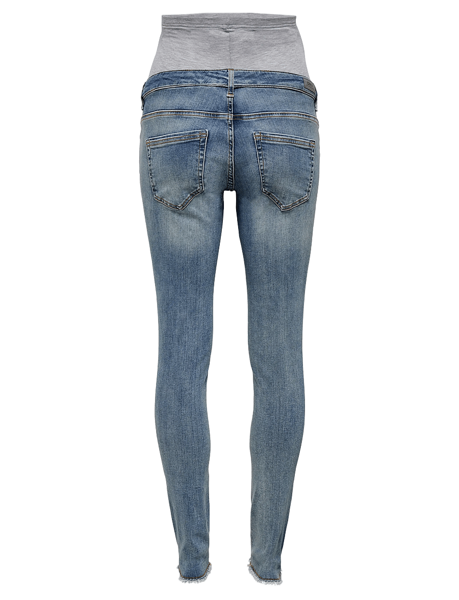Only Maternity - OLMBLUSH MID SK ANK RW DNM NOOS - apatinės dalies rūbai - medium blue denim - 2