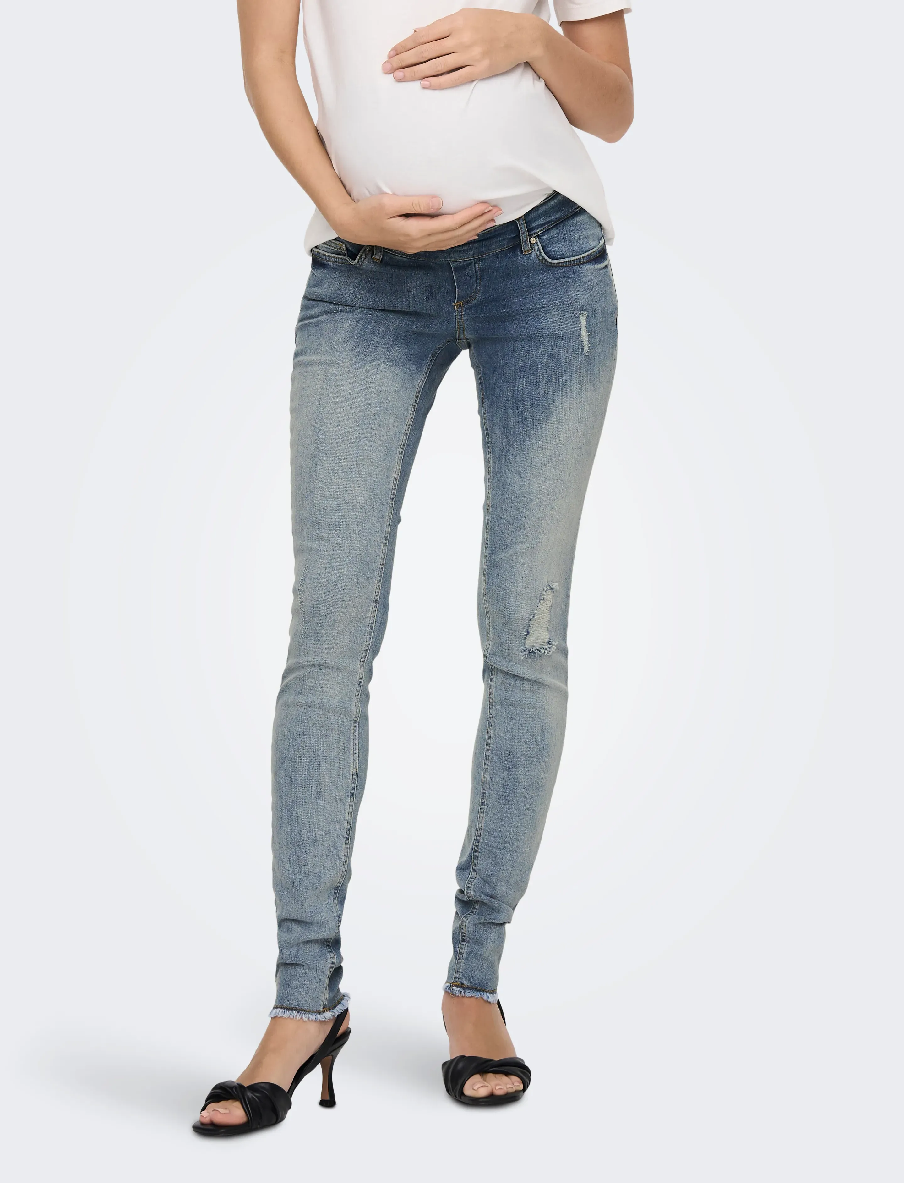Only Maternity OLMBLUSH MID SK ANK RW DNM NOOS - Skinny Jeans - MEDIUM BLUE DENIM / blue