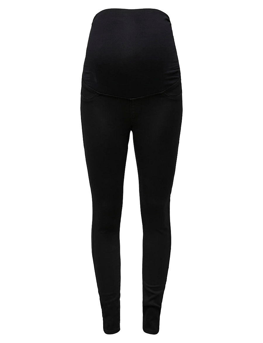 Only Maternity - OLMRAIN REG SK JEGGING BLACK DNM NOOS - underdeler - black denim - 1