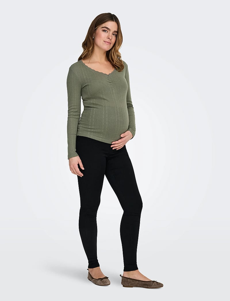 Only Maternity - OLMRAIN REG SK JEGGING BLACK DNM NOOS - bottoms - black denim - 0