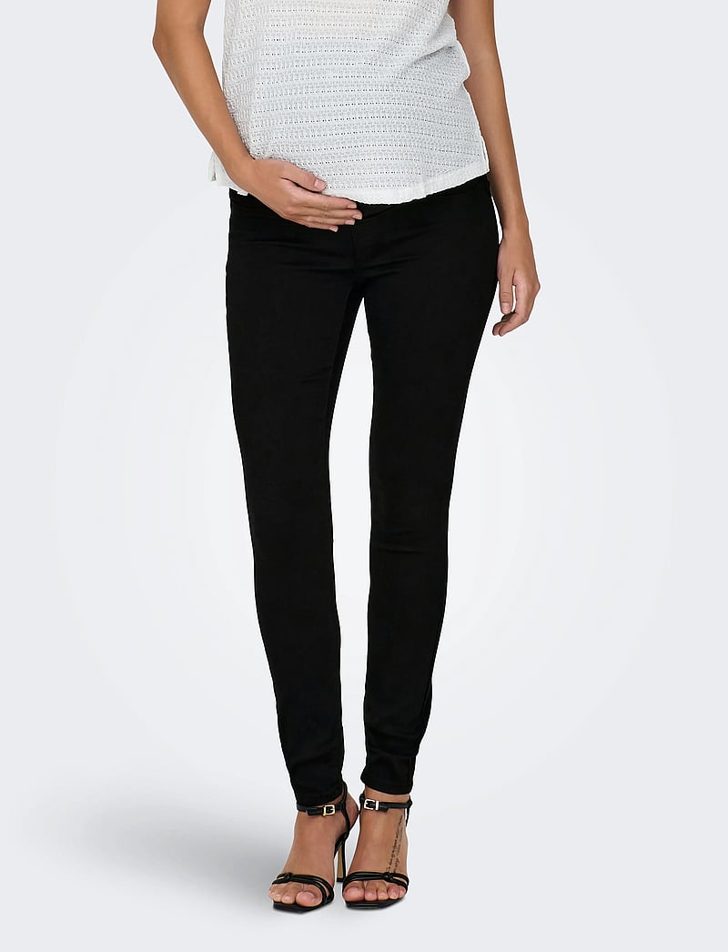 Only Maternity - OLMRAIN REG SK JEGGING BLACK DNM NOOS - püksid - black denim - 5