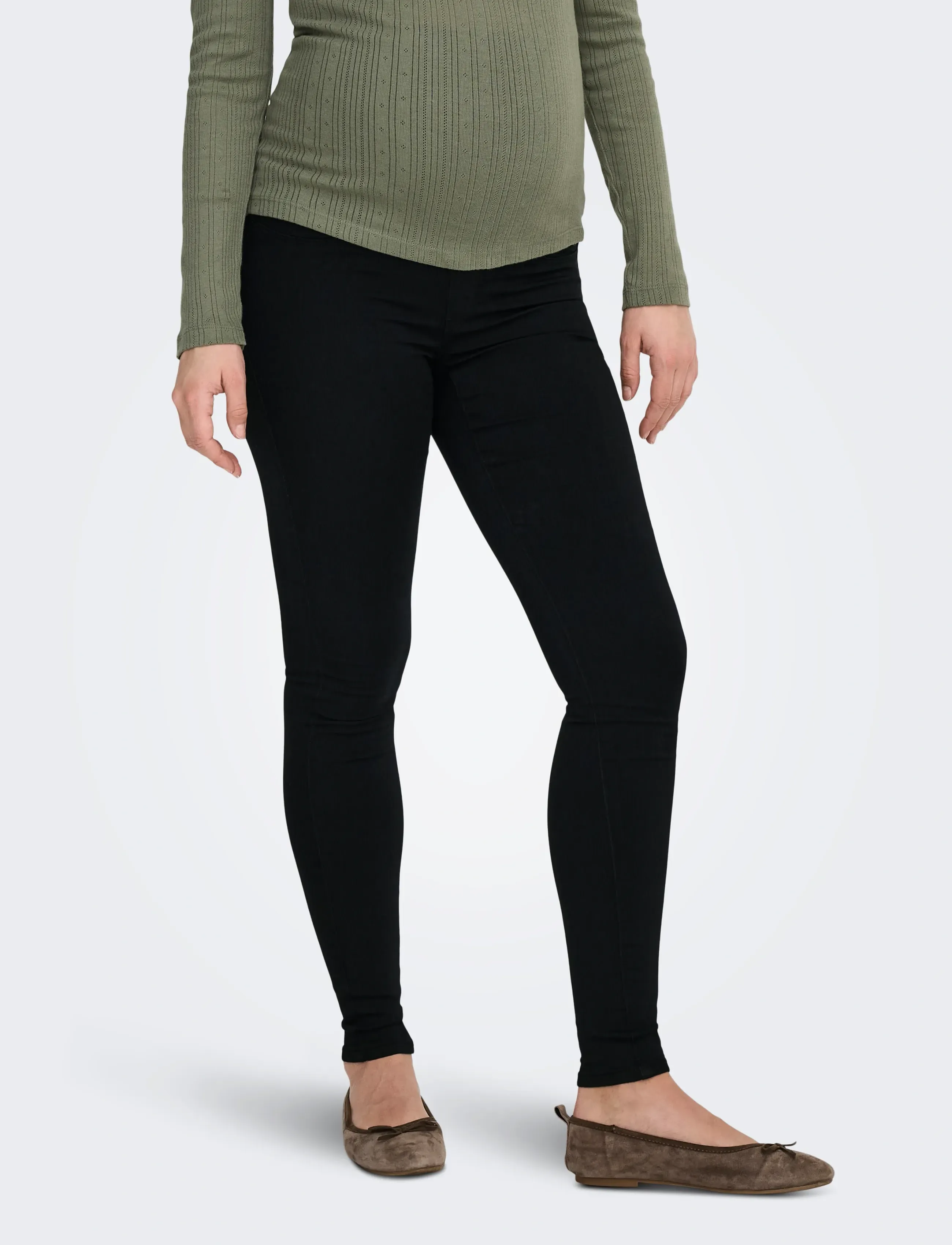 Only Maternity - OLMRAIN REG SK JEGGING BLACK DNM NOOS - underdeler - black denim - 5