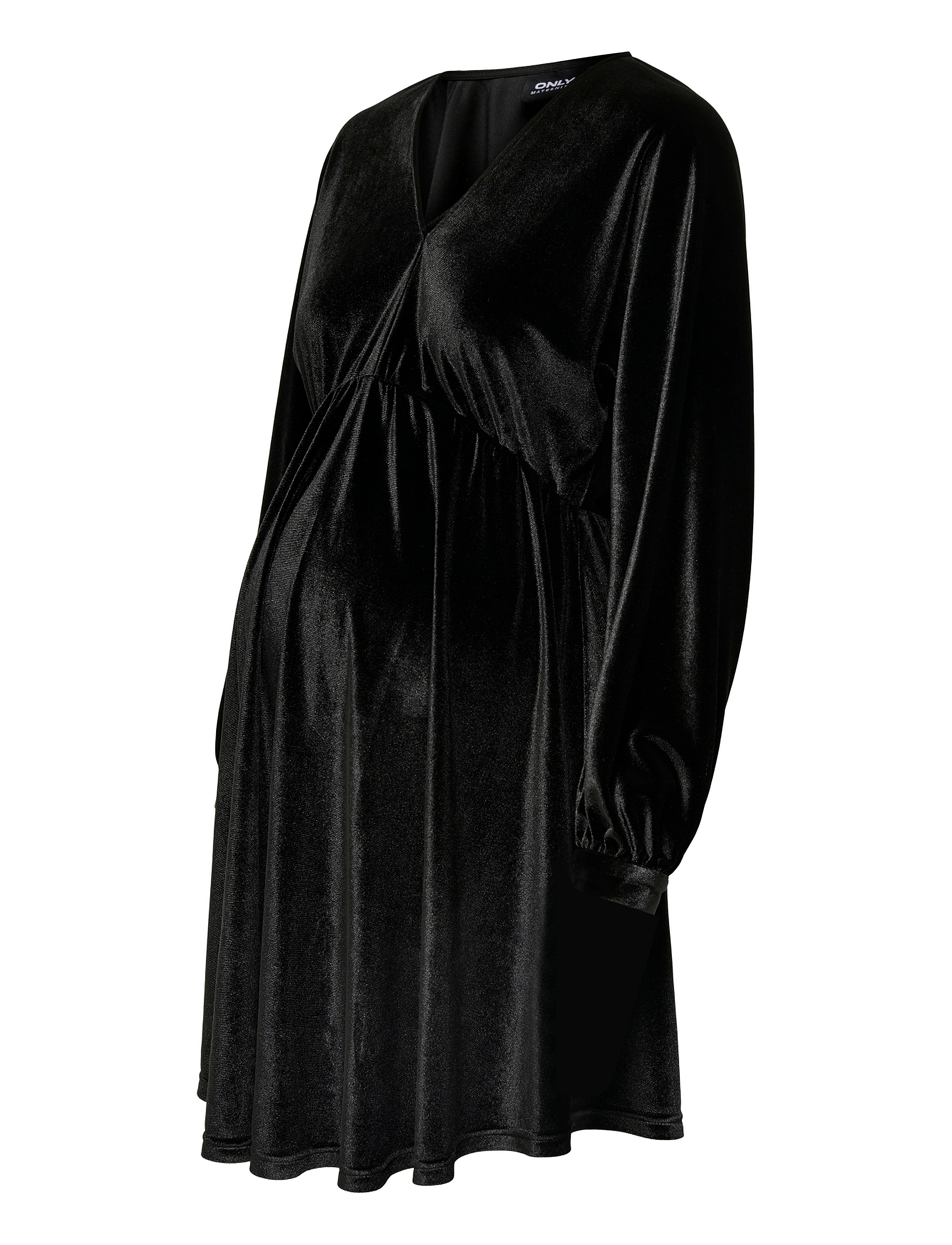 Only Maternity - OLMESME LIFE LS VELOUR DNM DRESS - laveste priser - black - 5
