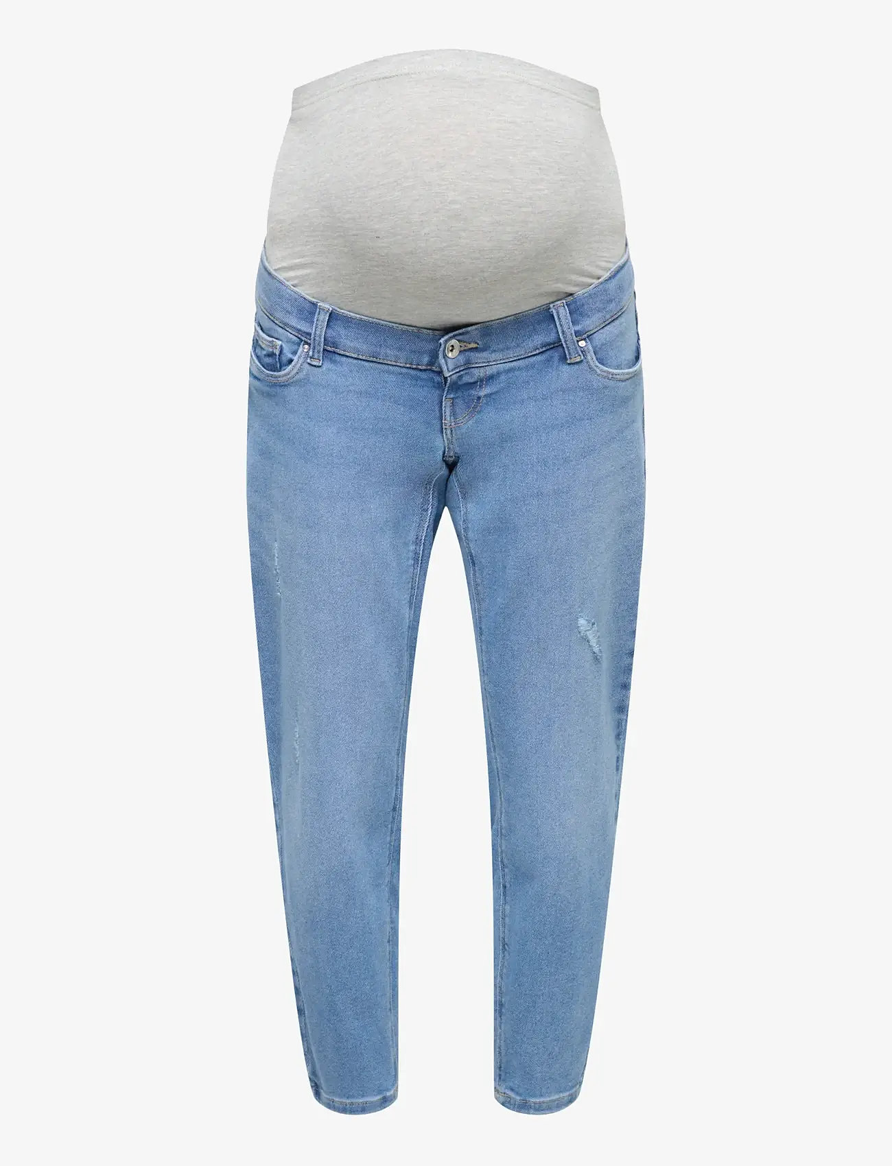 Only Maternity - OLMCATWALK HW MOM AK DES DNM PIM040 NOOS - mom jeans - light blue bleached denim - 1