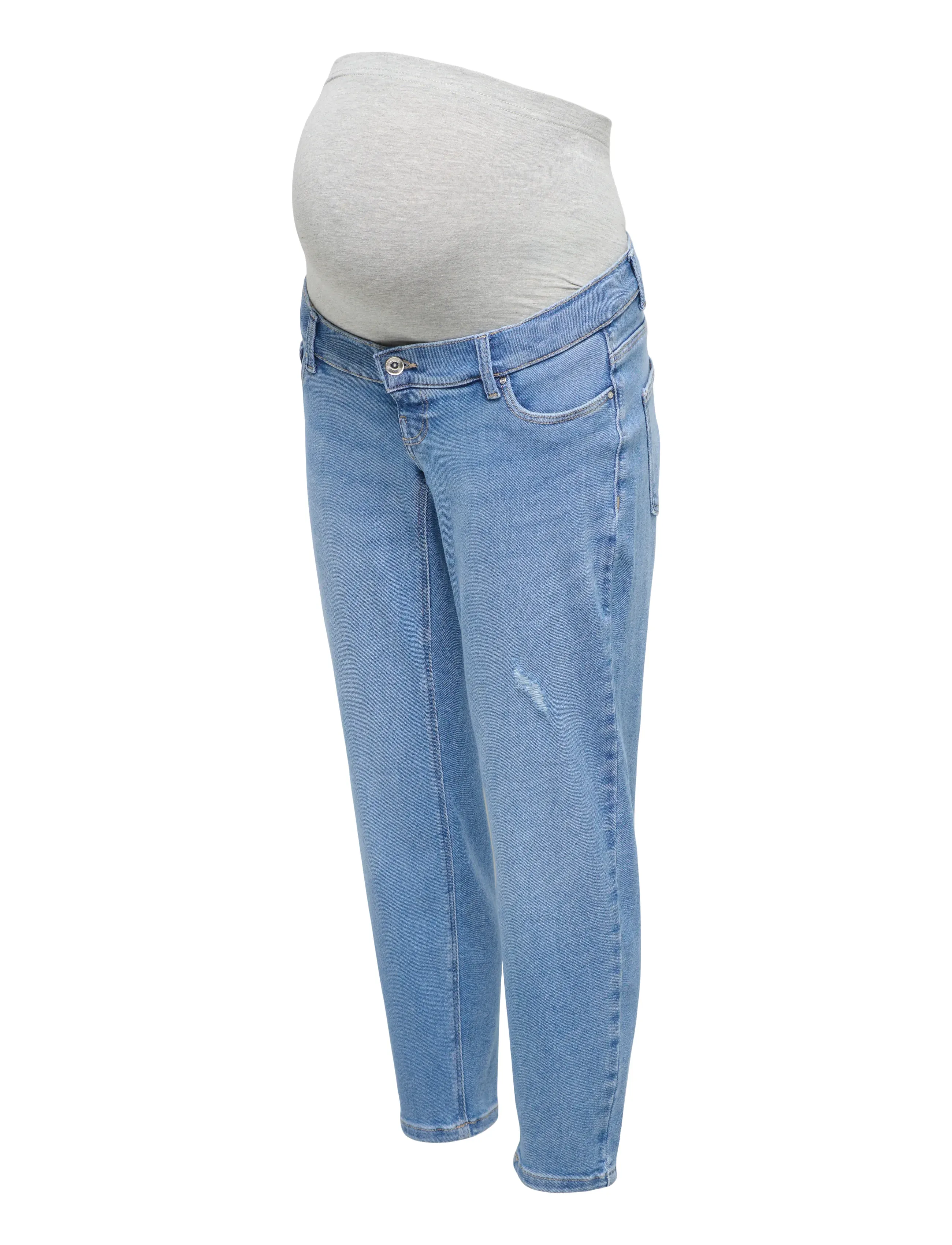 Only Maternity - OLMCATWALK HW MOM AK DES DNM PIM040 NOOS - bas - light blue bleached denim - 4