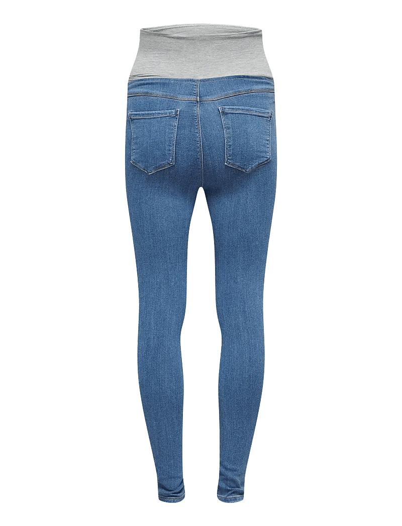 Only Maternity - OLMRAIN LIFE REG SK LEGGING MBD DNM NOOS - püksid - medium blue denim - 2