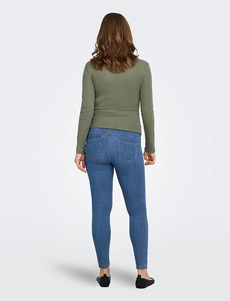 Only Maternity - OLMRAIN LIFE REG SK LEGGING MBD DNM NOOS - püksid - medium blue denim - 3