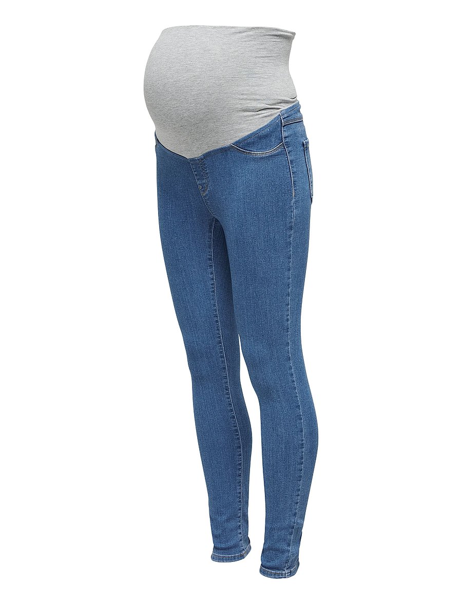 Only Maternity - OLMRAIN LIFE REG SK LEGGING MBD DNM NOOS - broeken - medium blue denim - 4