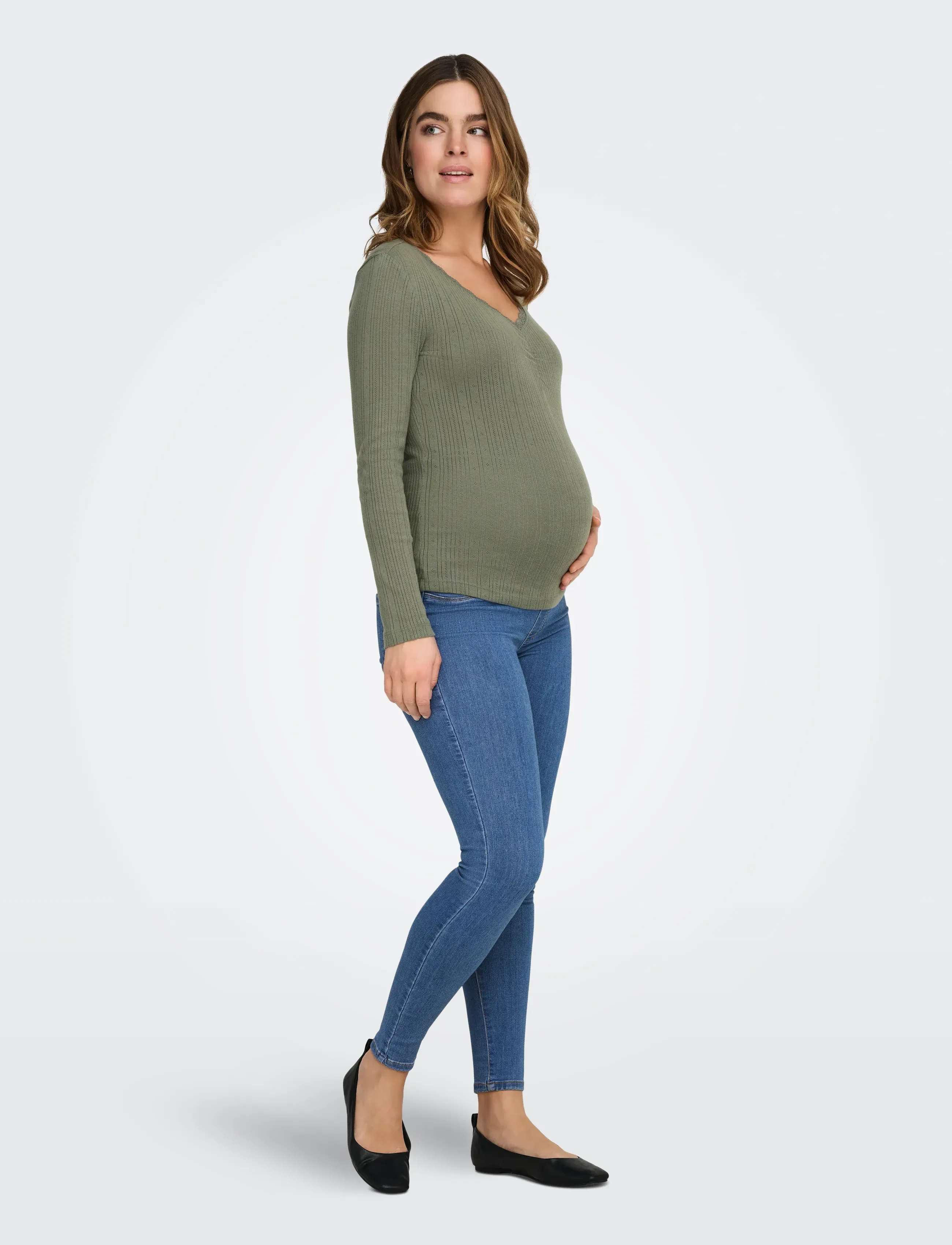 Only Maternity - OLMRAIN LIFE REG SK LEGGING MBD DNM NOOS - broeken - medium blue denim - 5