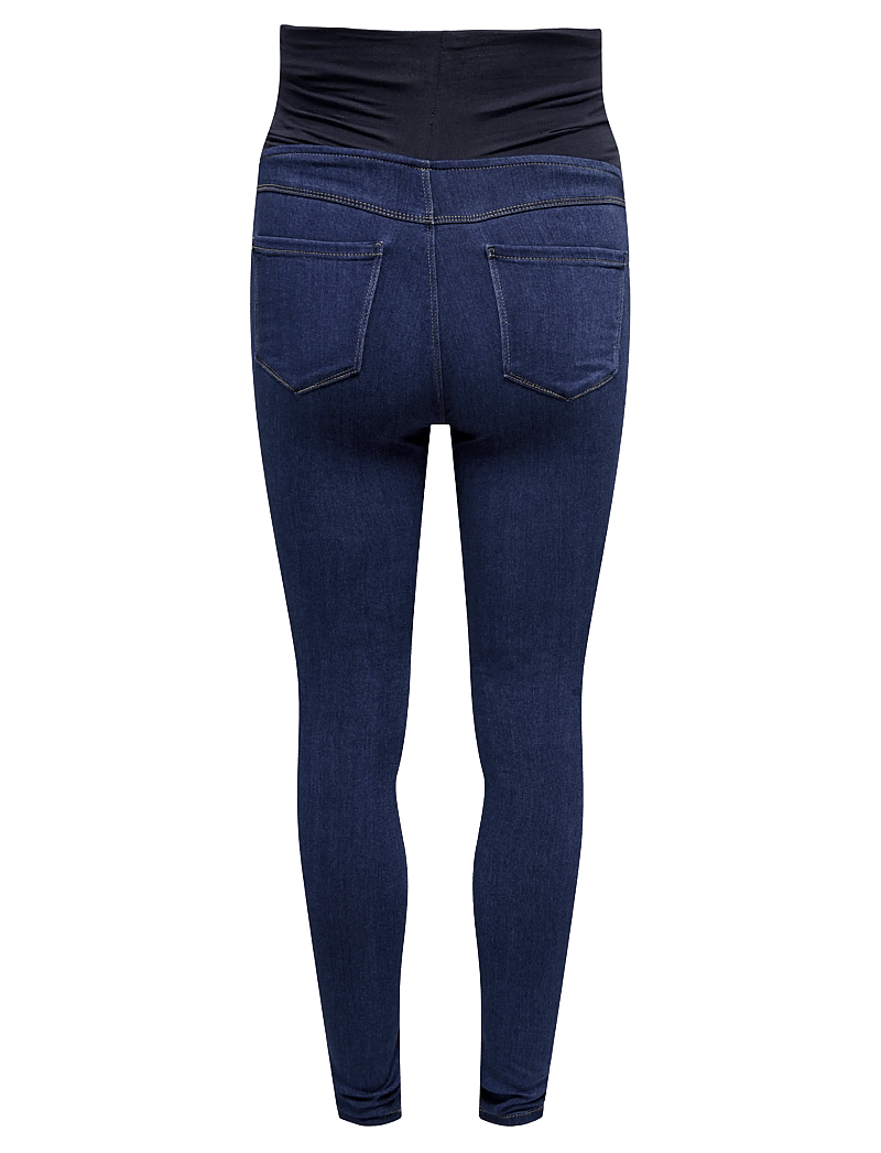 Only Maternity - OLMRAIN LIFE REG SK JEGGING DBD DNM NOOS - liibuvad teksad - dark blue denim - 2