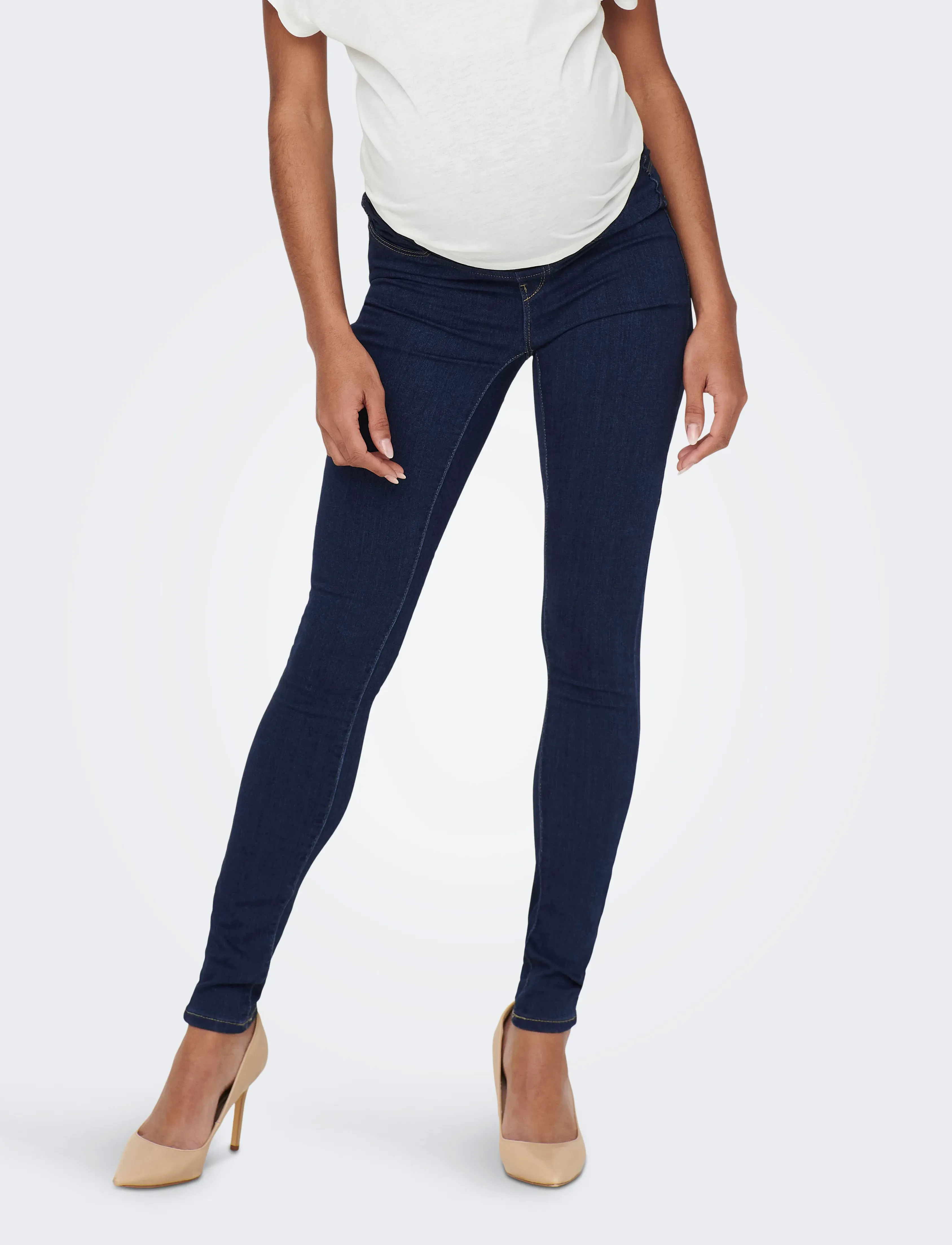 Only Maternity Olmrain Life Reg Sk Jegging Dbd Dnm Noos, Kvinder, Graviditets Jeggings, Navy, Str: L x 32