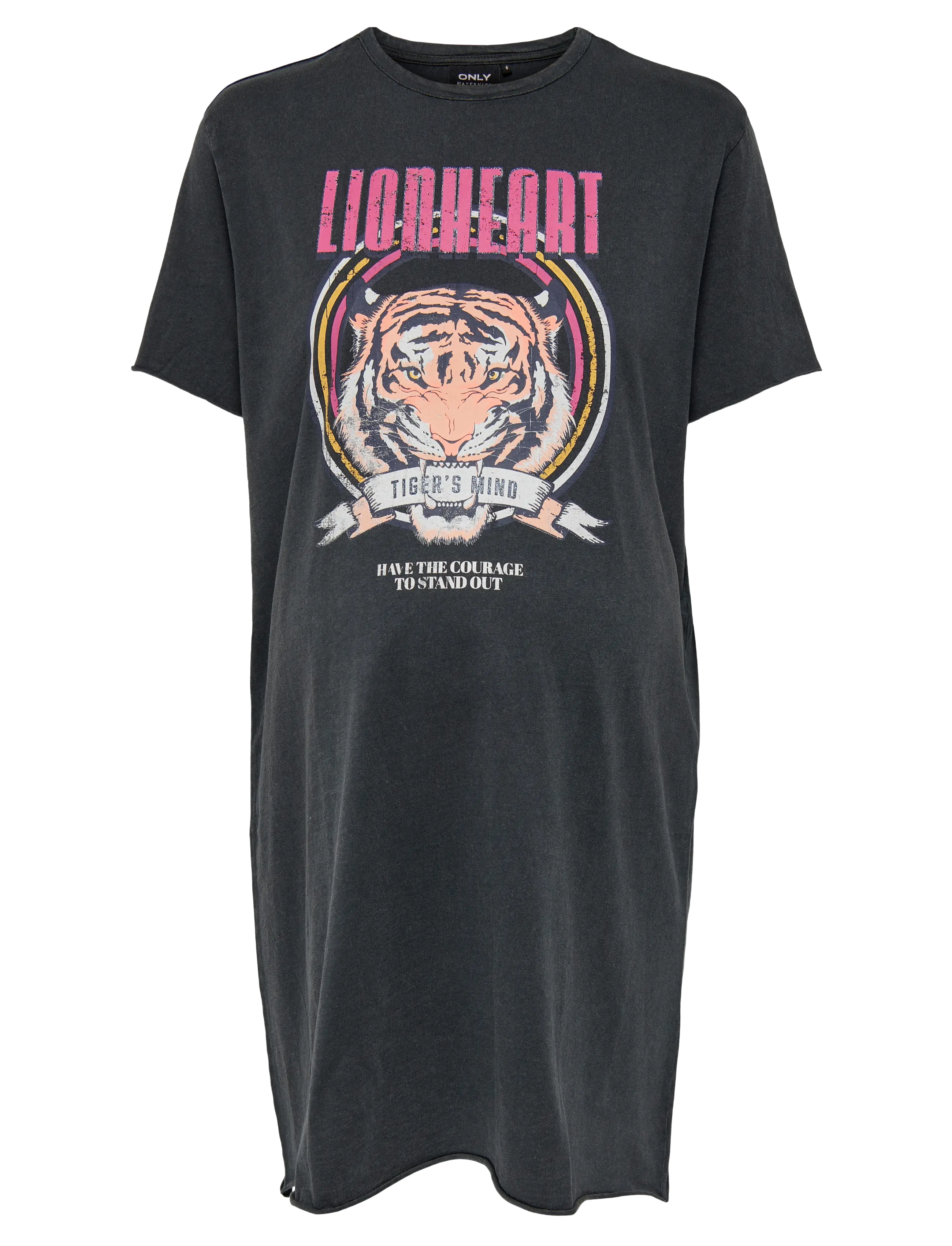 Only Maternity OLMLUCY LIFE S/S ANIMAL DRESS JRS NOOS - T-kreklu kleitas - PHANTOM / black