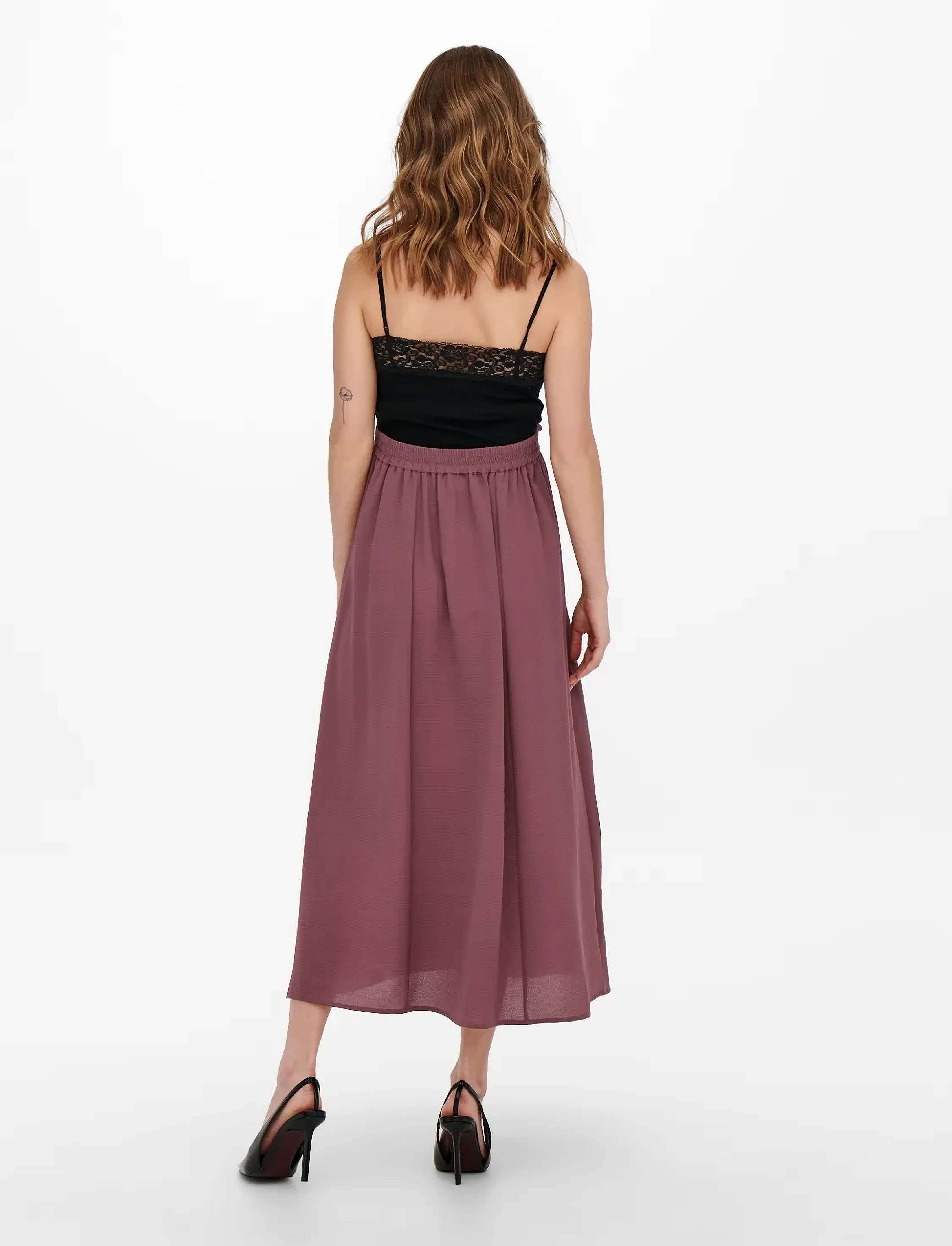 Only Maternity - OLMVIC JASMIN LONG SKIRT WVN NOOS - rose brown - 3