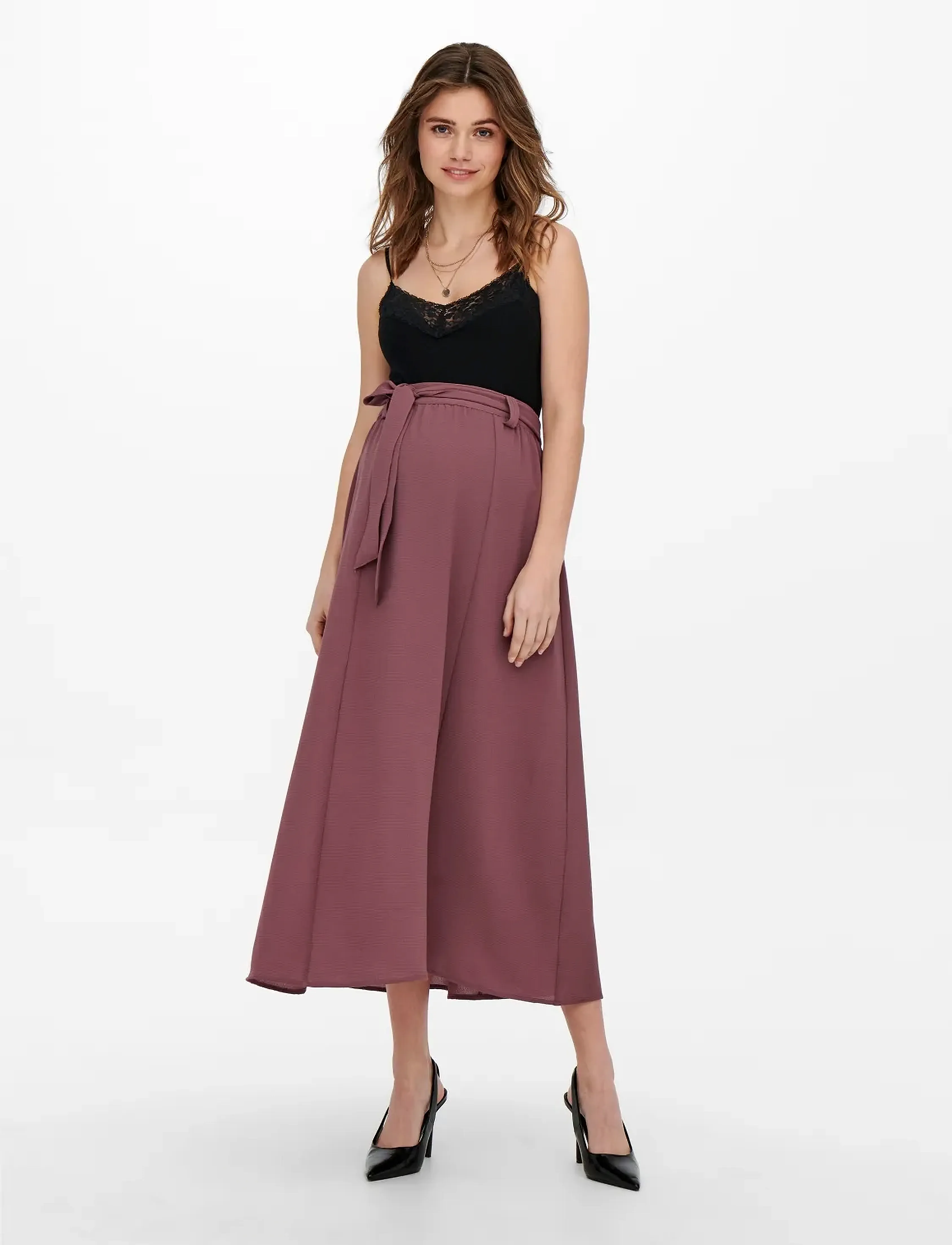 Only Maternity - OLMVIC JASMIN LONG SKIRT WVN NOOS - rose brown - 5