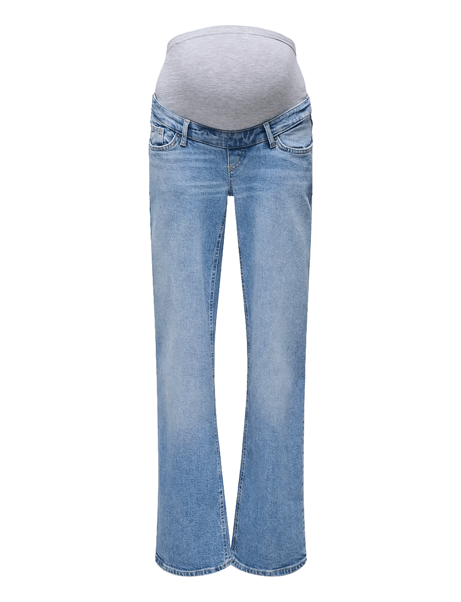 Only Maternity - OLMJUICY HW WIDE LEG REA365 NOOS - medium blue denim - 1