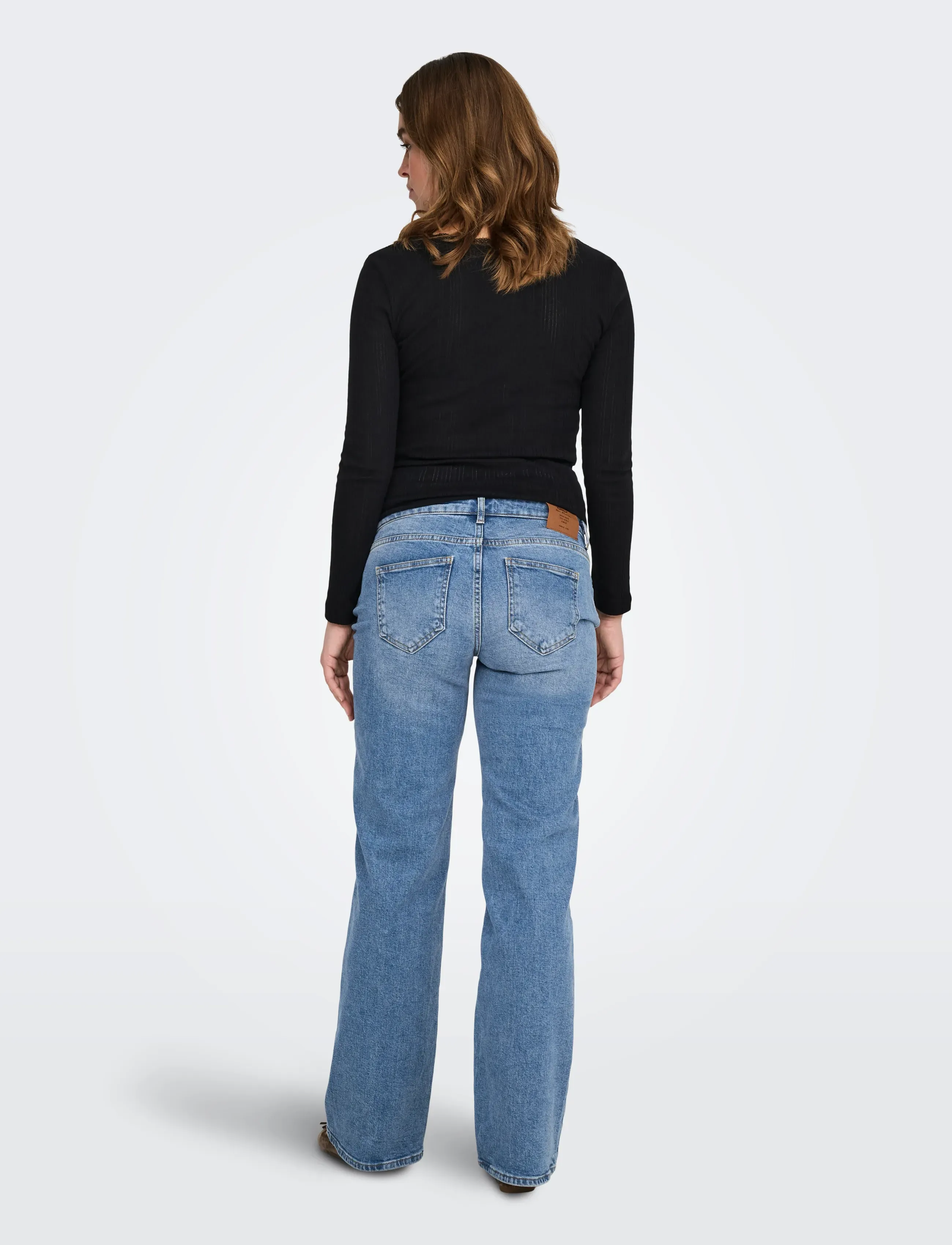 Only Maternity - OLMJUICY HW WIDE LEG REA365 NOOS - medium blue denim - 4