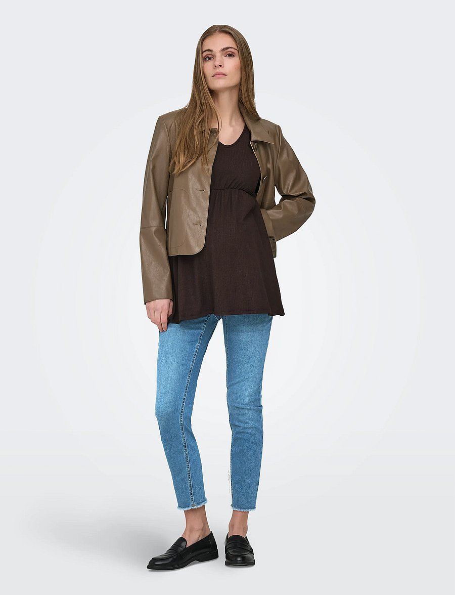 Only Maternity - OLMBLUSH MID SK ANK RW DNM REABOX NOOS - skinny jeans - light blue denim - 5