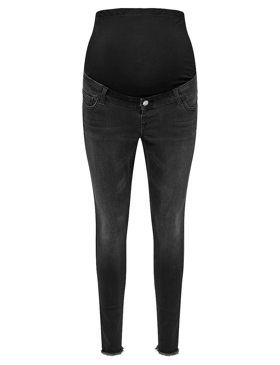 Only Maternity - OLMBLUSH MID SK ANK RW DNM REABOX NOOS - liibuvad teksad - washed black - 1