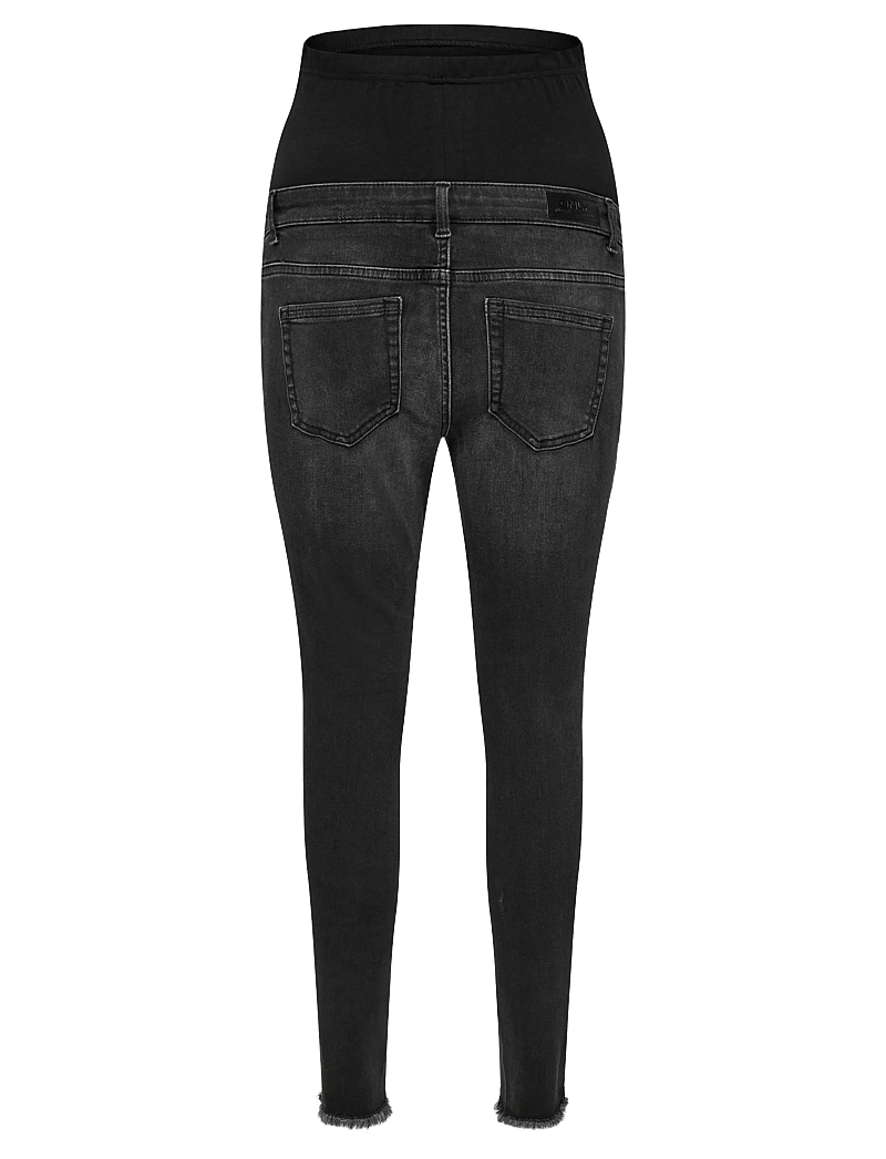 Only Maternity - OLMBLUSH MID SK ANK RW DNM REABOX NOOS - liibuvad teksad - washed black - 2