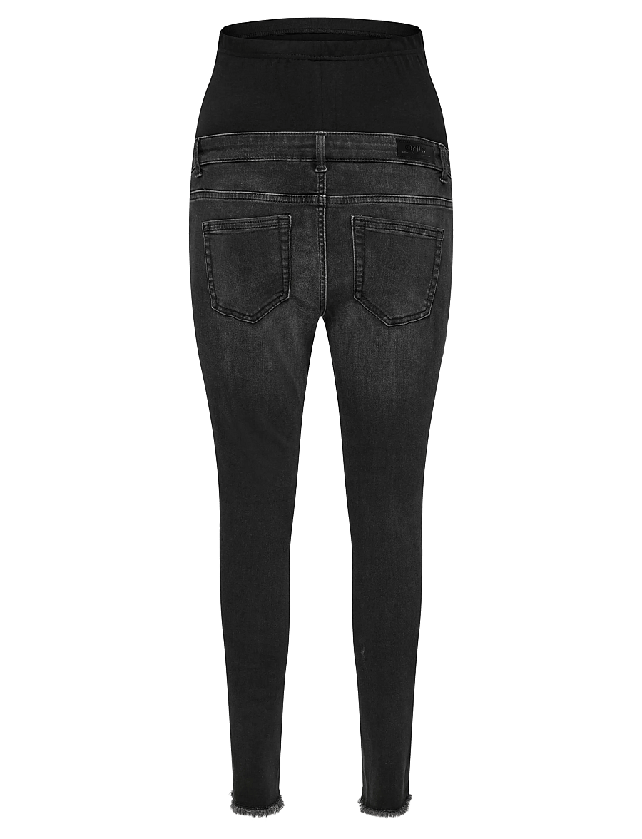 Only Maternity - OLMBLUSH MID SK ANK RW DNM REABOX NOOS - liibuvad teksad - washed black - 2