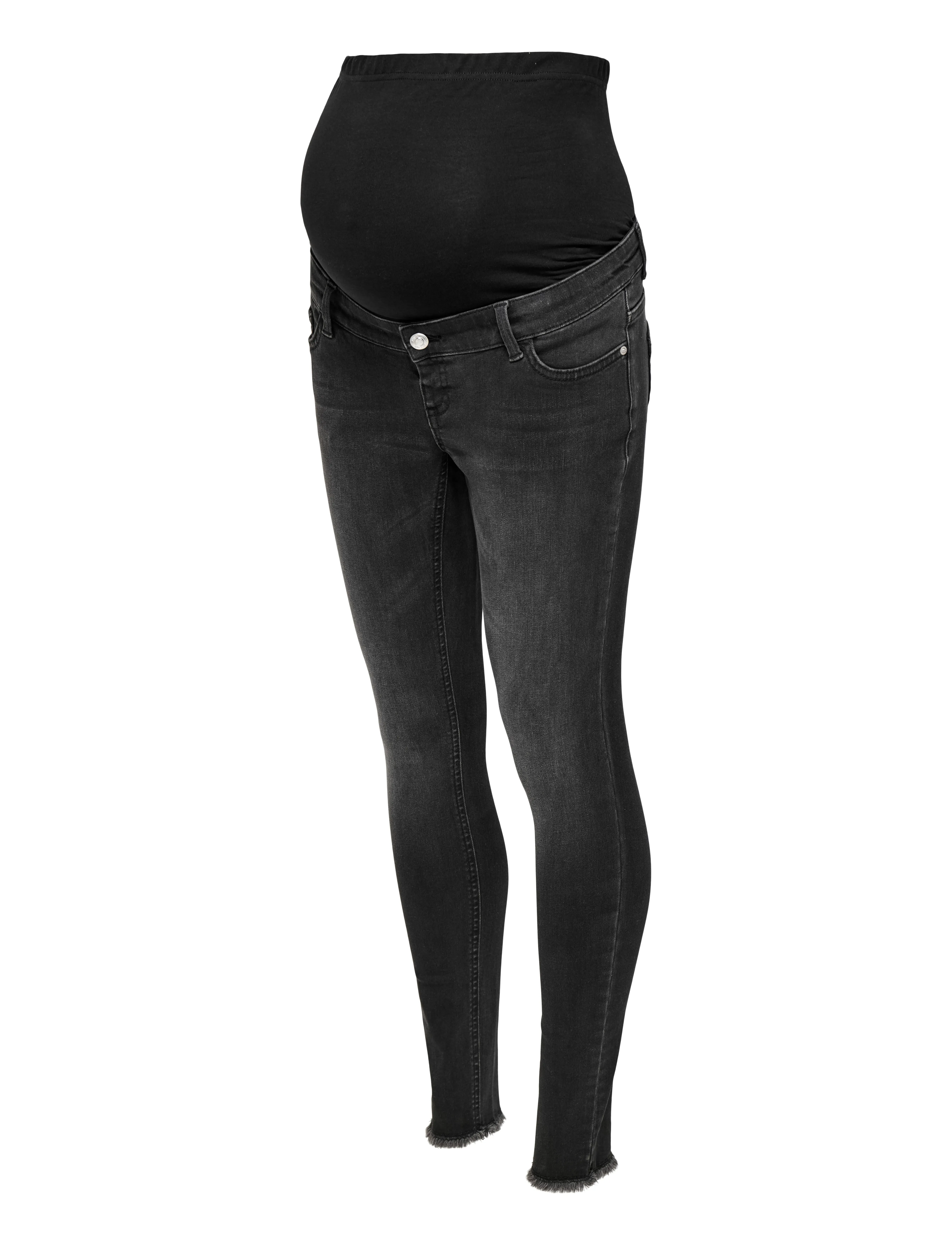 Only Maternity - OLMBLUSH MID SK ANK RW DNM REABOX NOOS - liibuvad teksad - washed black - 4